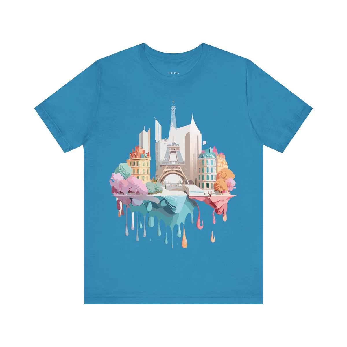 Paris Travel Tourist Graphic Design Unisex Bella+Canvas Cotton T-Shirt e323