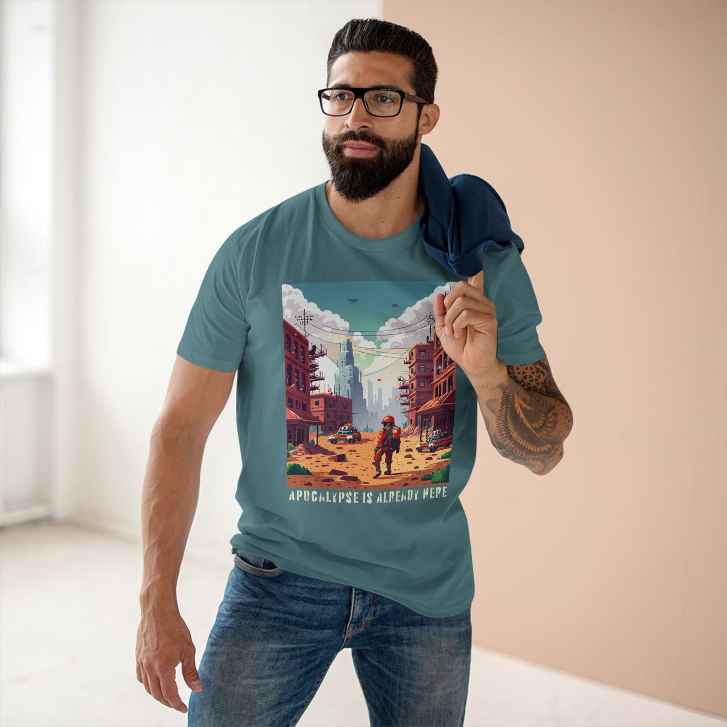 Cataclysm Doomsday Shirt Unisex Premium Cotton Tee With Original Art Design Retro2Nova