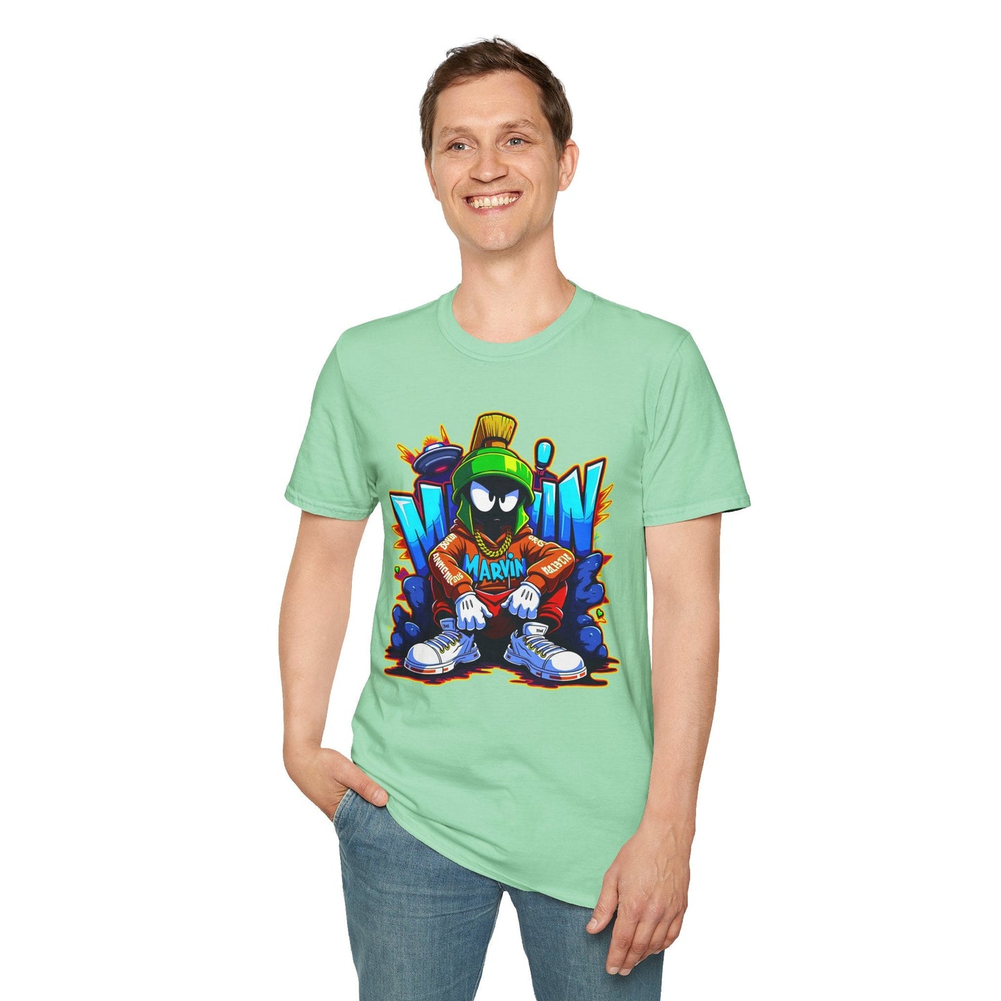 Unisex Cartoon T Shirt With Funny Animals Animation Graphic Gildan Softstyle 64000