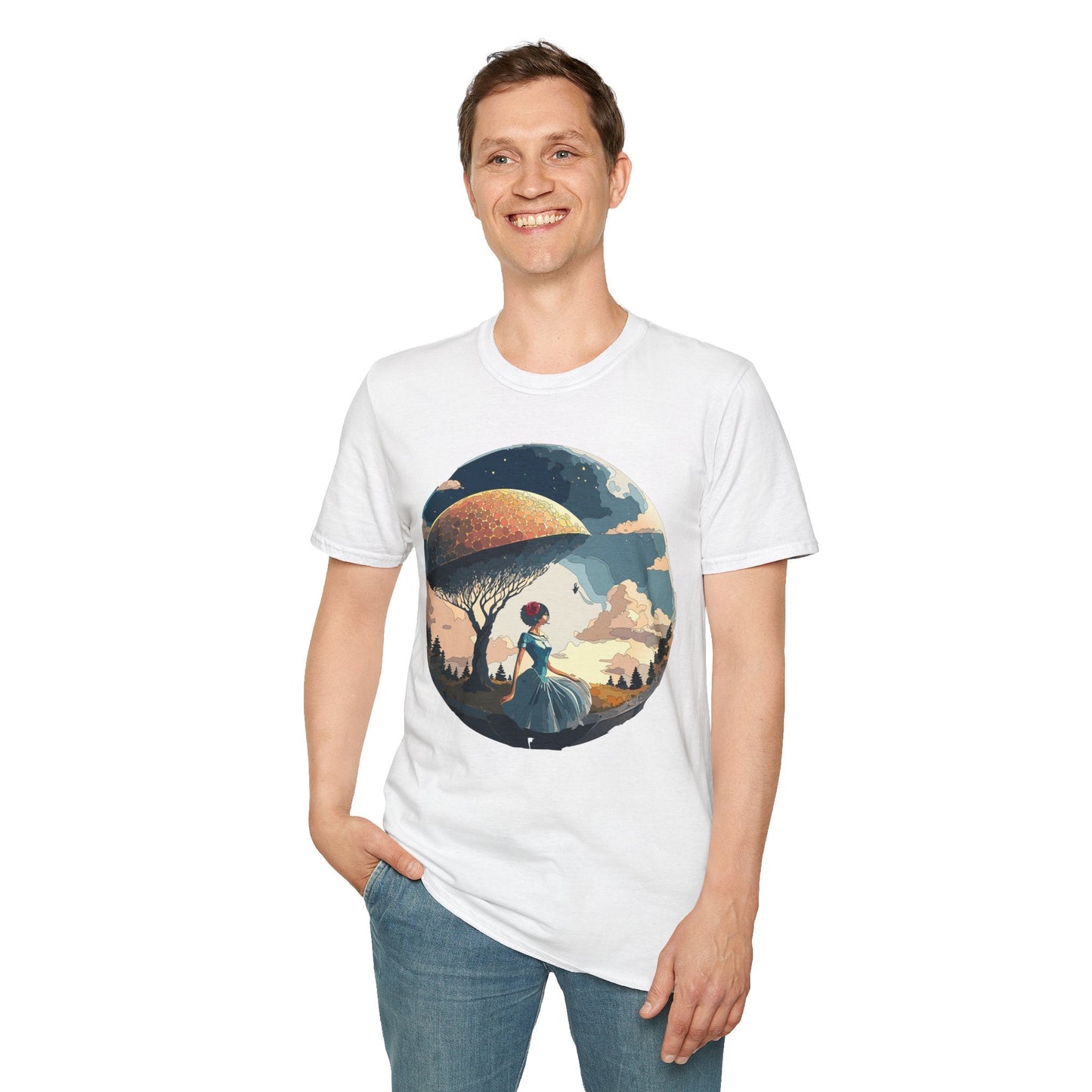 Womens Ladies Graphic T Shirts Art Design Shirt Gildan Softstyle 64000 Unisex Tee