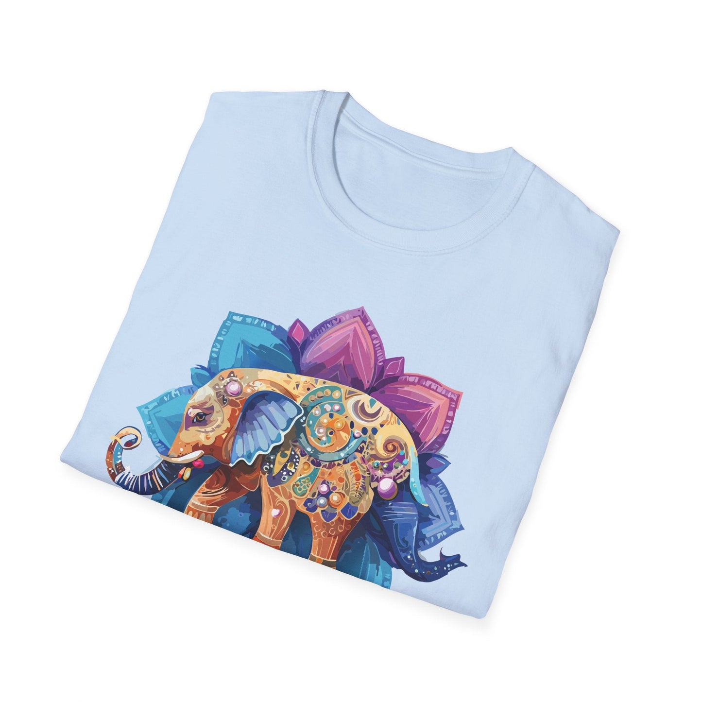 Unisex Elephant T Shirt Softstyle Gildan 64000 Cotton Tee For Animal Lovers And Collectors
