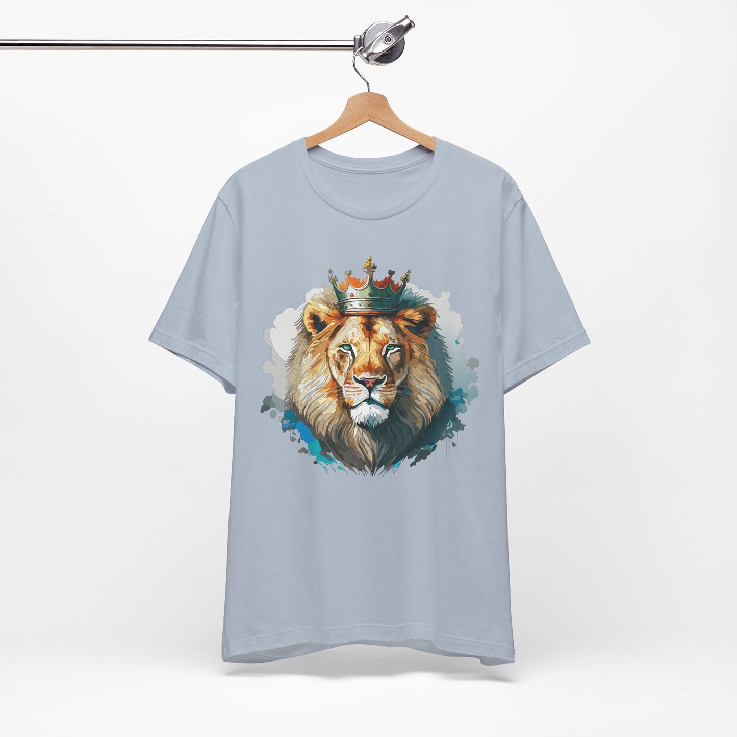 Unisex King Lion Tee, Animal Shirt, Tee Shirt with Lion, Crown T-Shirt, Animal King Tees, Crown Shirt, Safari T-Shirt 3