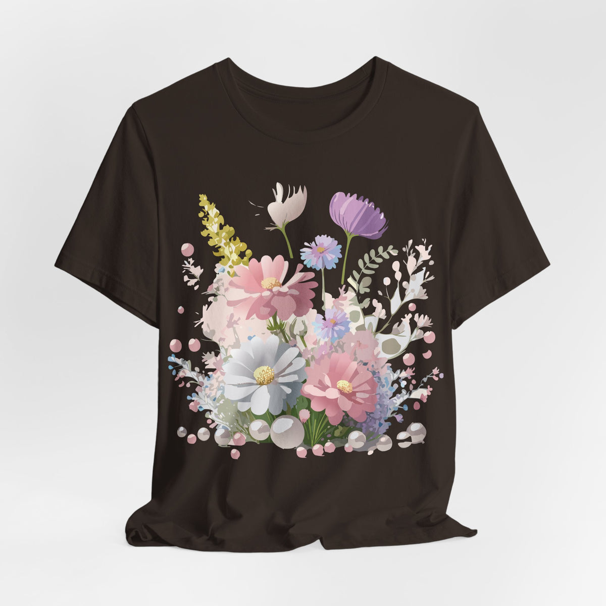 Floral Graphic Tee Shirt - Bella+Canvas Unisex 100 Cotton 21