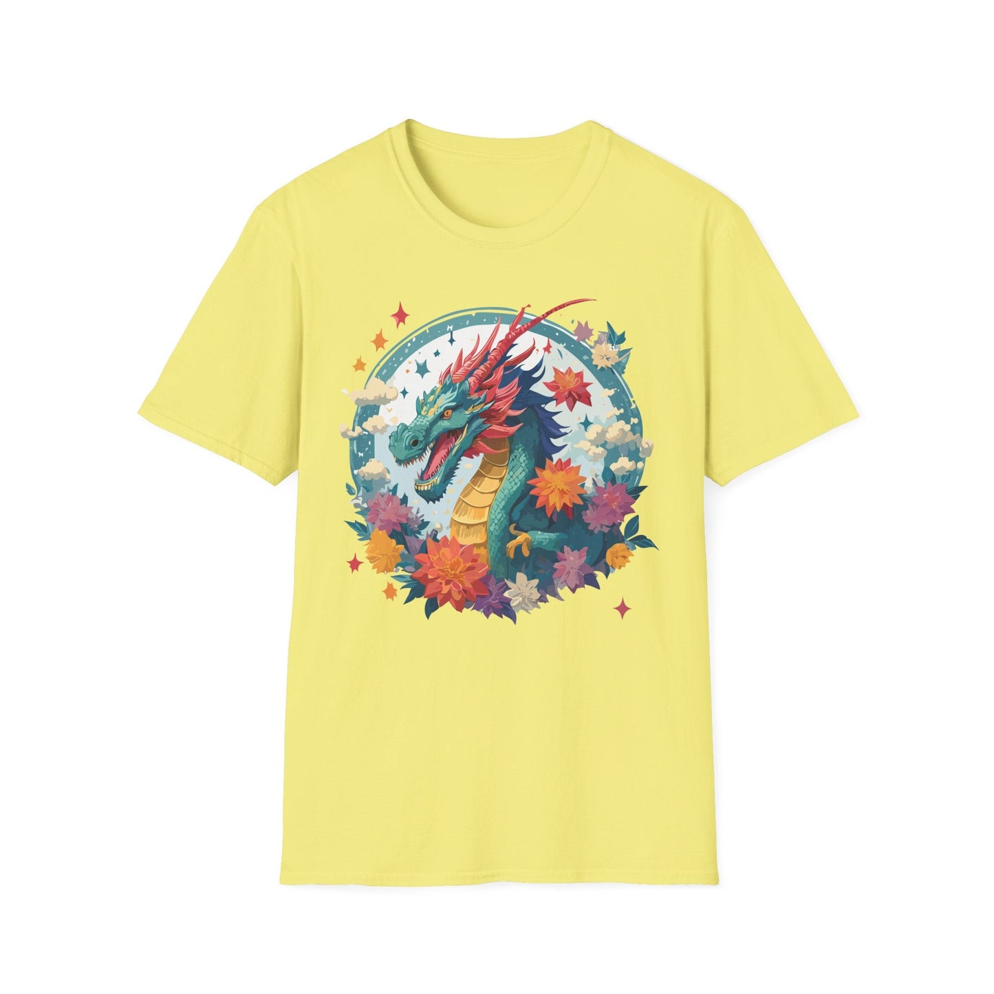 Dragon Graphic Unisex 100 Cotton Tee with Animal Artwork Design 3