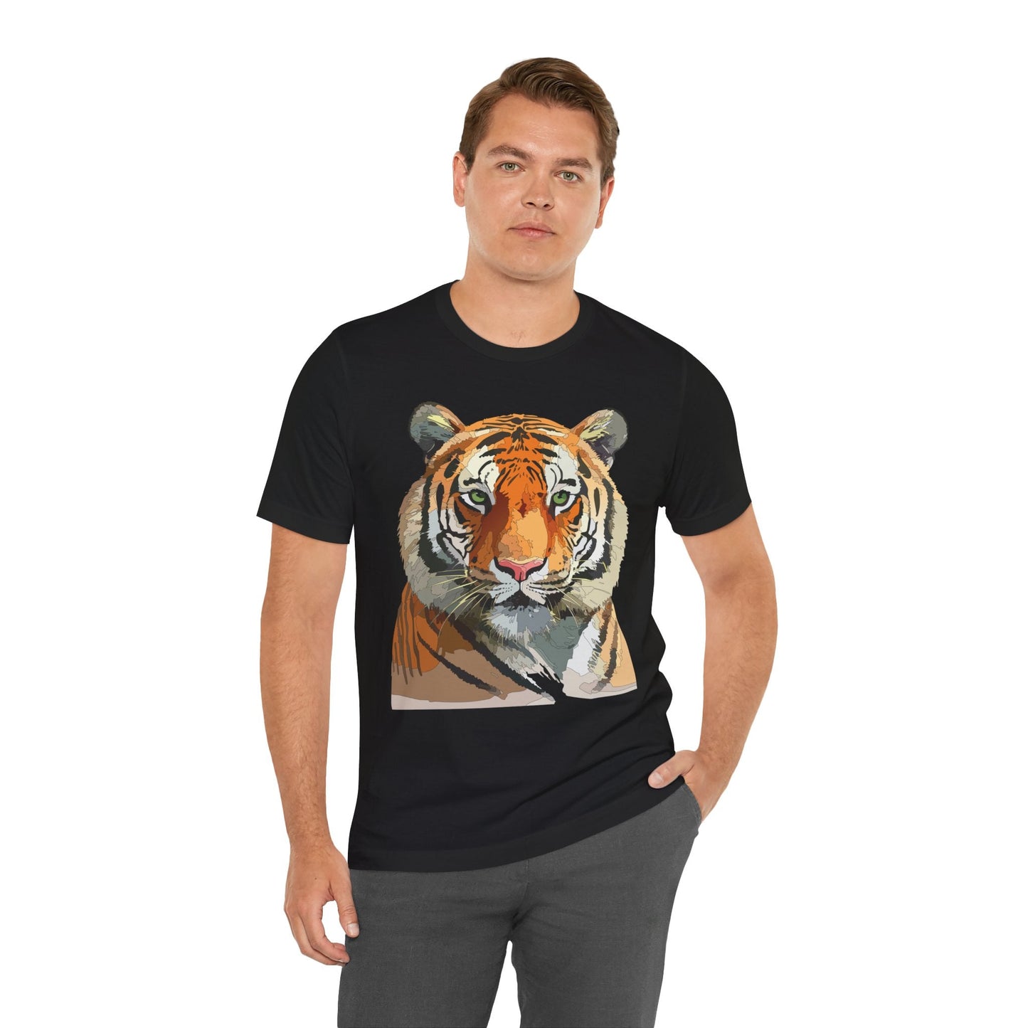 Unisex Animal Graphic Tee Shirt With Wildlife Art Design For Everyday Comfort Gildan 64000