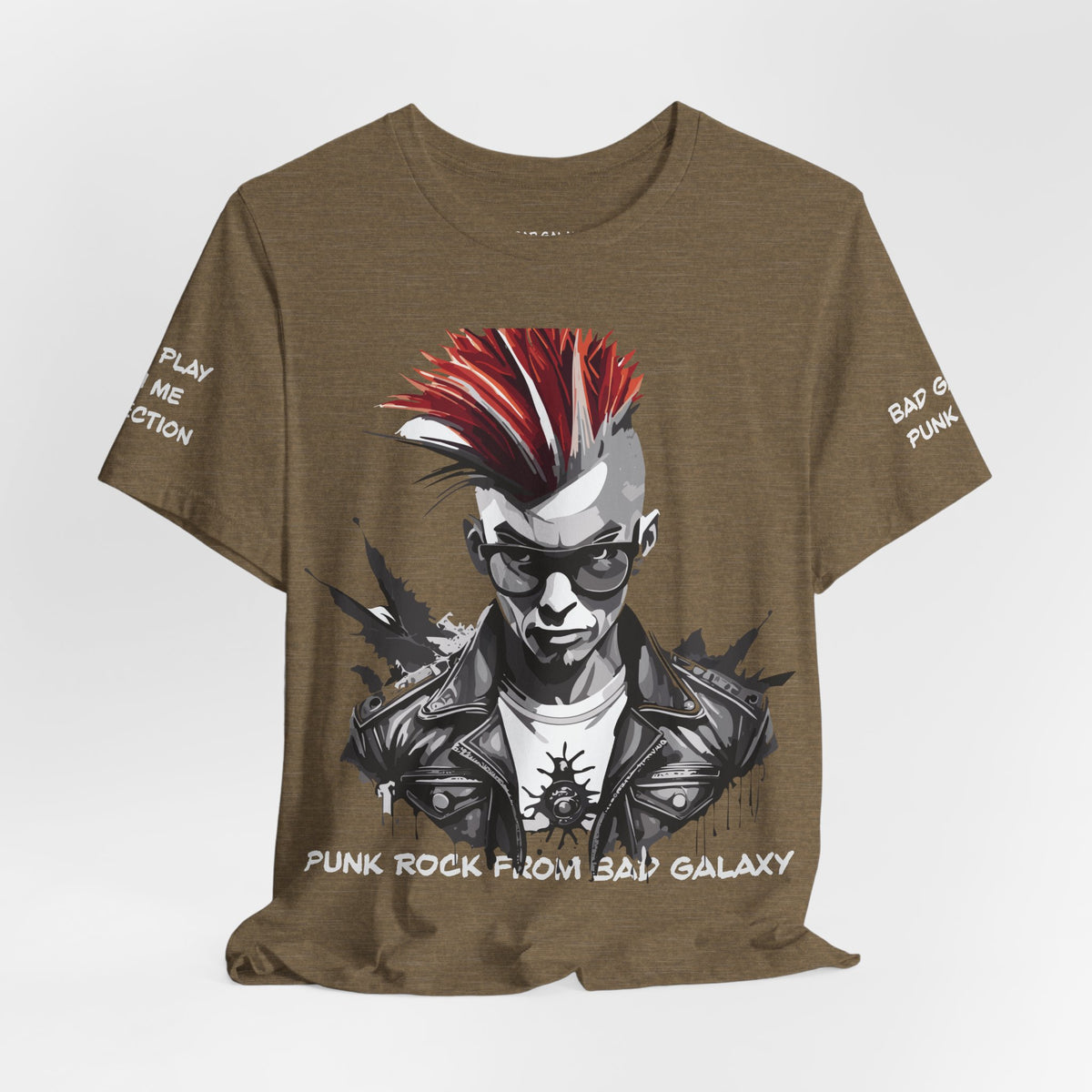 Punk Rock Graphic Unisex Cotton Bella+Canvas Tee with Art Design b24