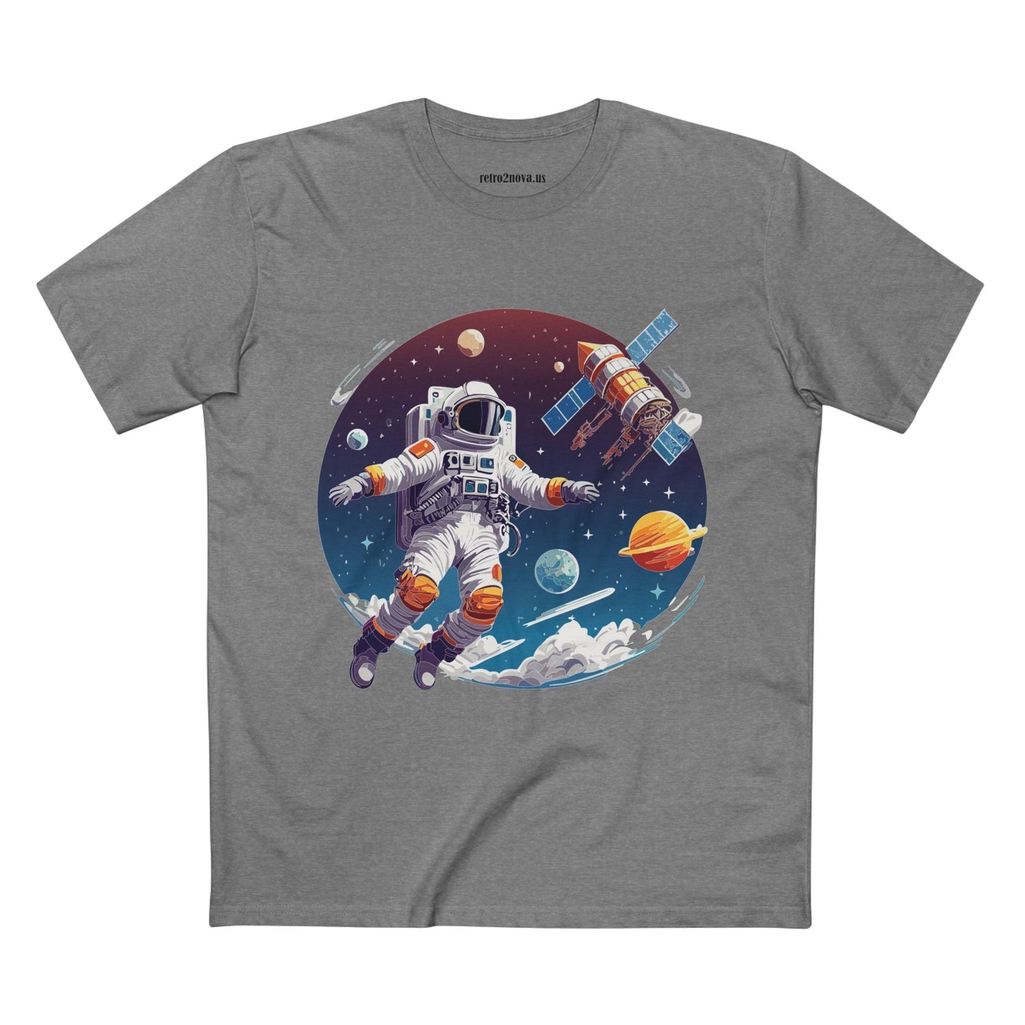 Cosmos Astronaut Shirt CS34 Unisex Premium Cotton Staple Tee With Original Art Design Retro2Nova