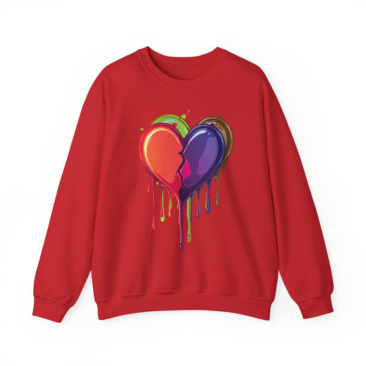 Heart Graphic Valentine's Day Sweatshirt Unisex 50/50 Cotton-Poly Sweatshirt w19