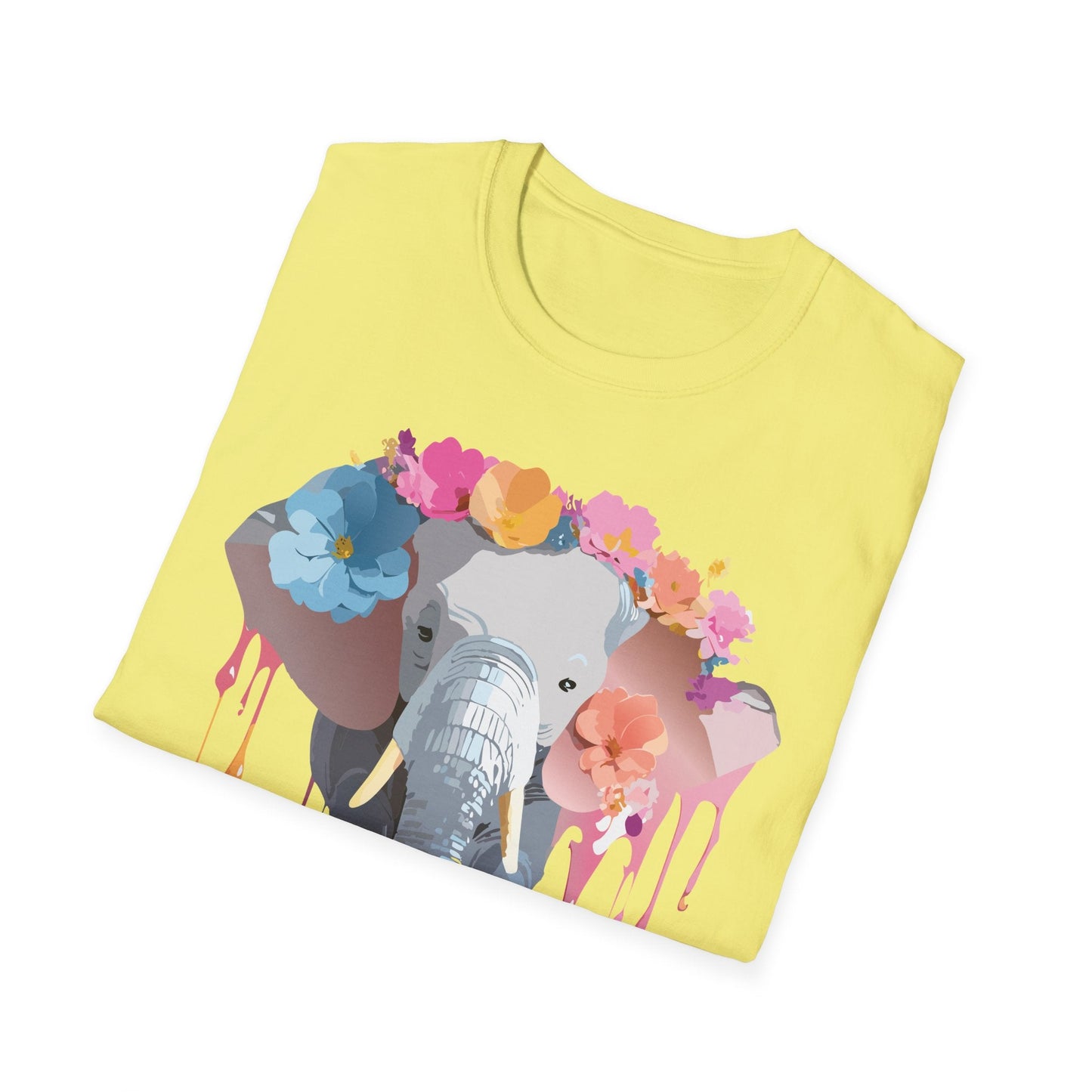 Elephant T Shirt Unisex Softstyle Gildan 64000 Elephant On T Shirt Animation Animals Tee