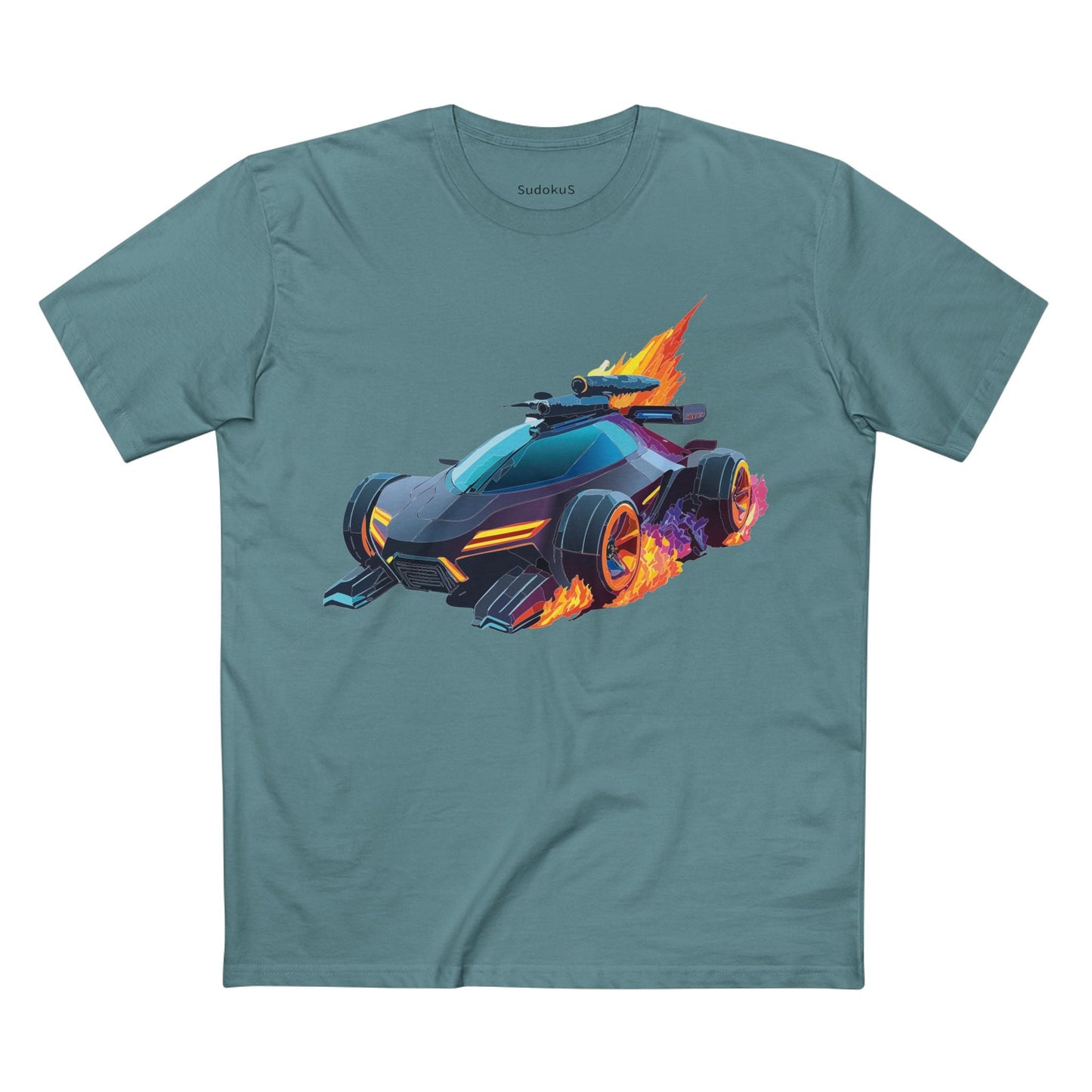 Car Graphic Unisex 100 Cotton Staple Tee 15