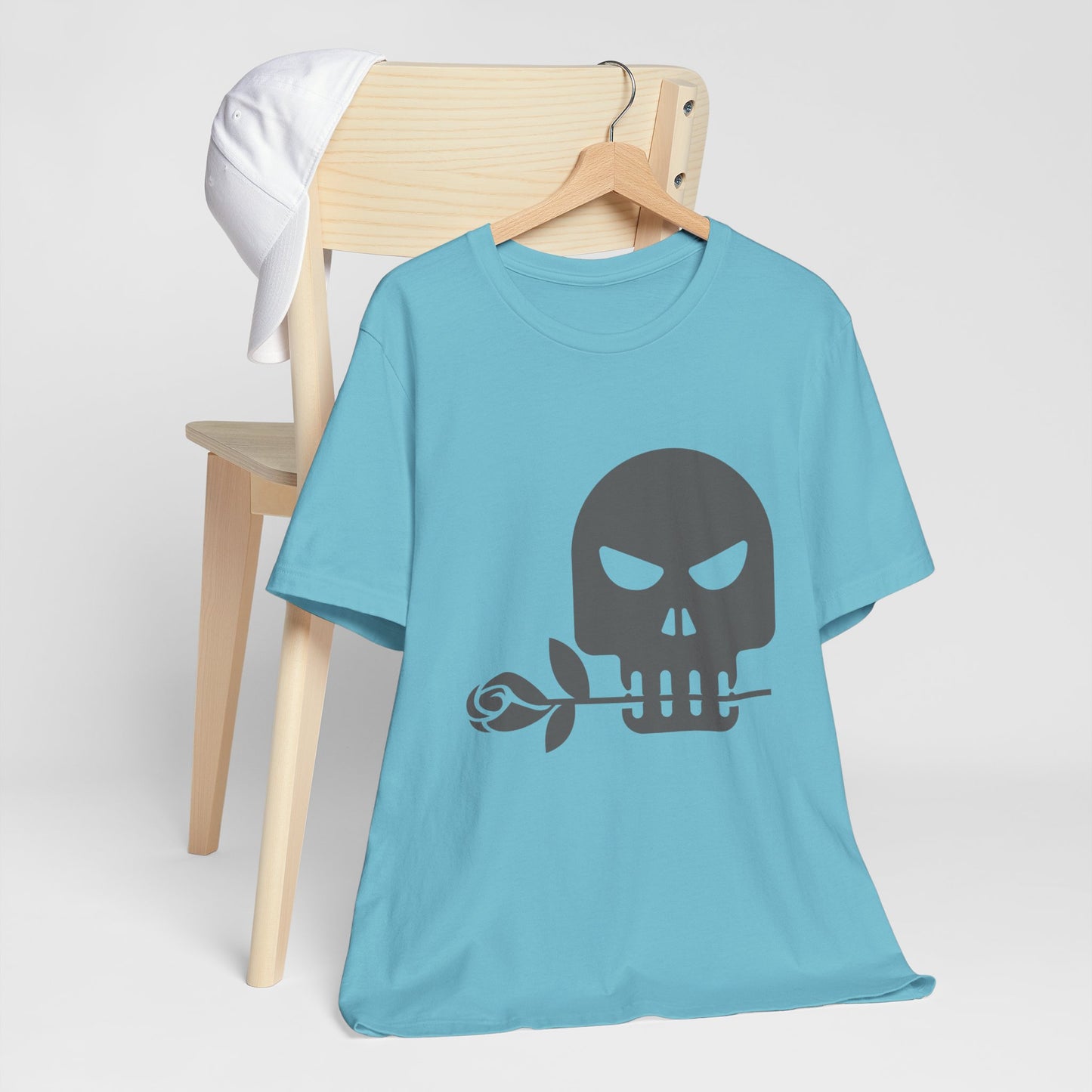 Unisex Cotton Tee Shirt with Skull