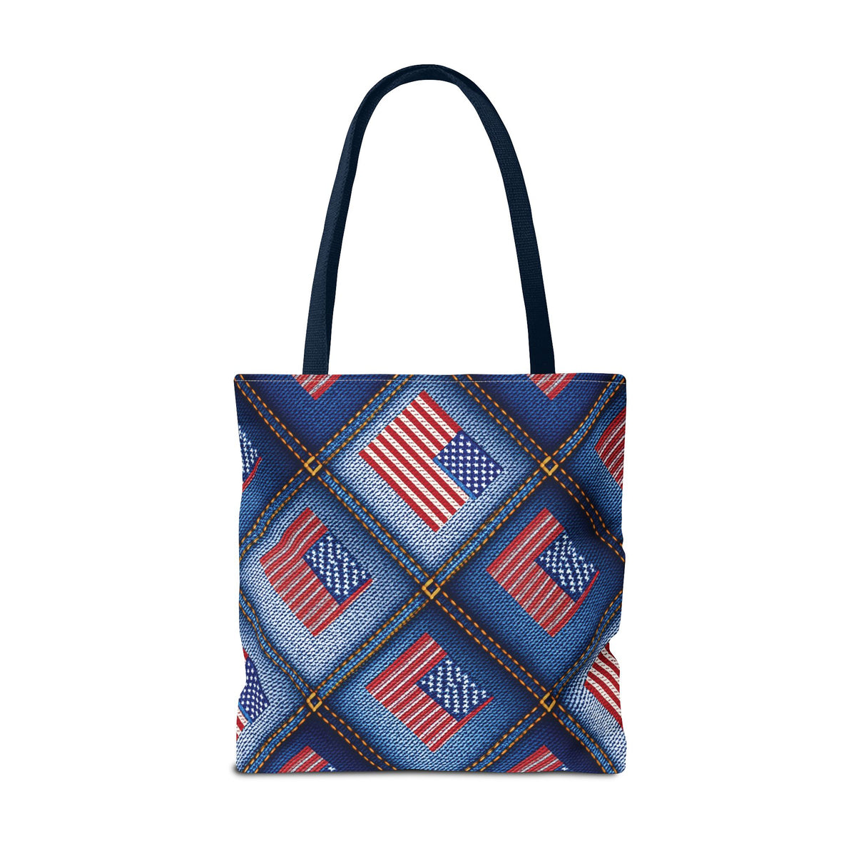 4th of July Graphic Denim Fabric Imitation Print Unisex Canvas Bag Poly Spun 3 Sizes Tote Bag 200-21