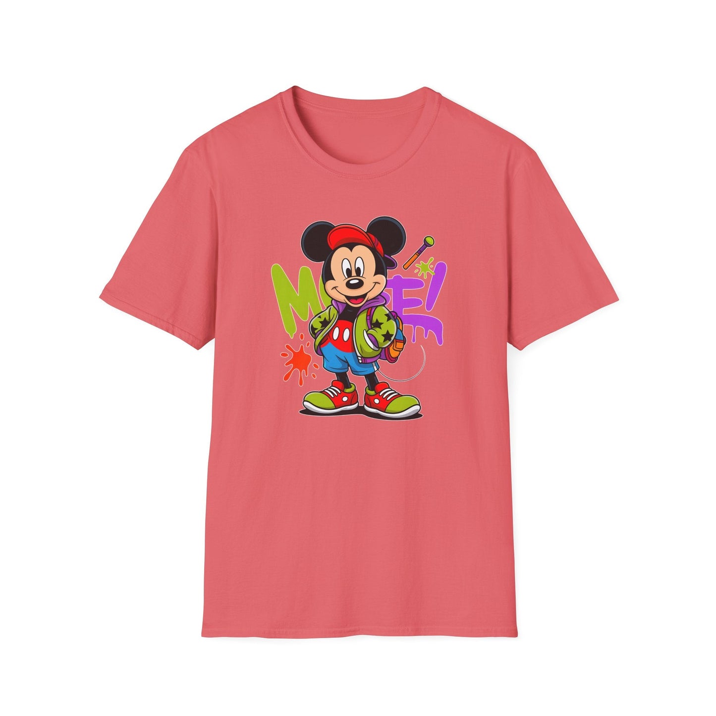 Unisex Cartoon T Shirt with Animation Design Funny Animals Tee Gildan Softstyle 64000