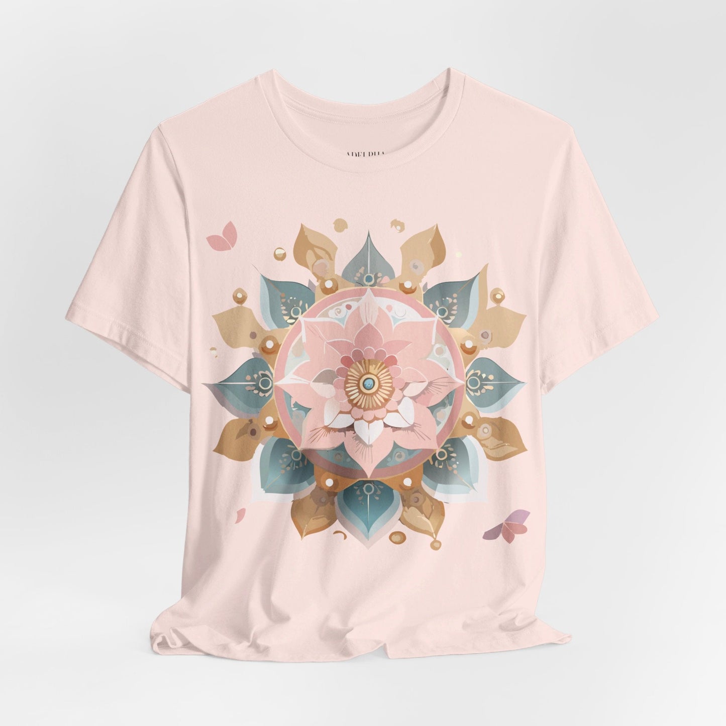 Mandala Shirt Unisex Graphic Tee By Adelpha With Vintage Inspired Artwork Short Sleeve Jersey