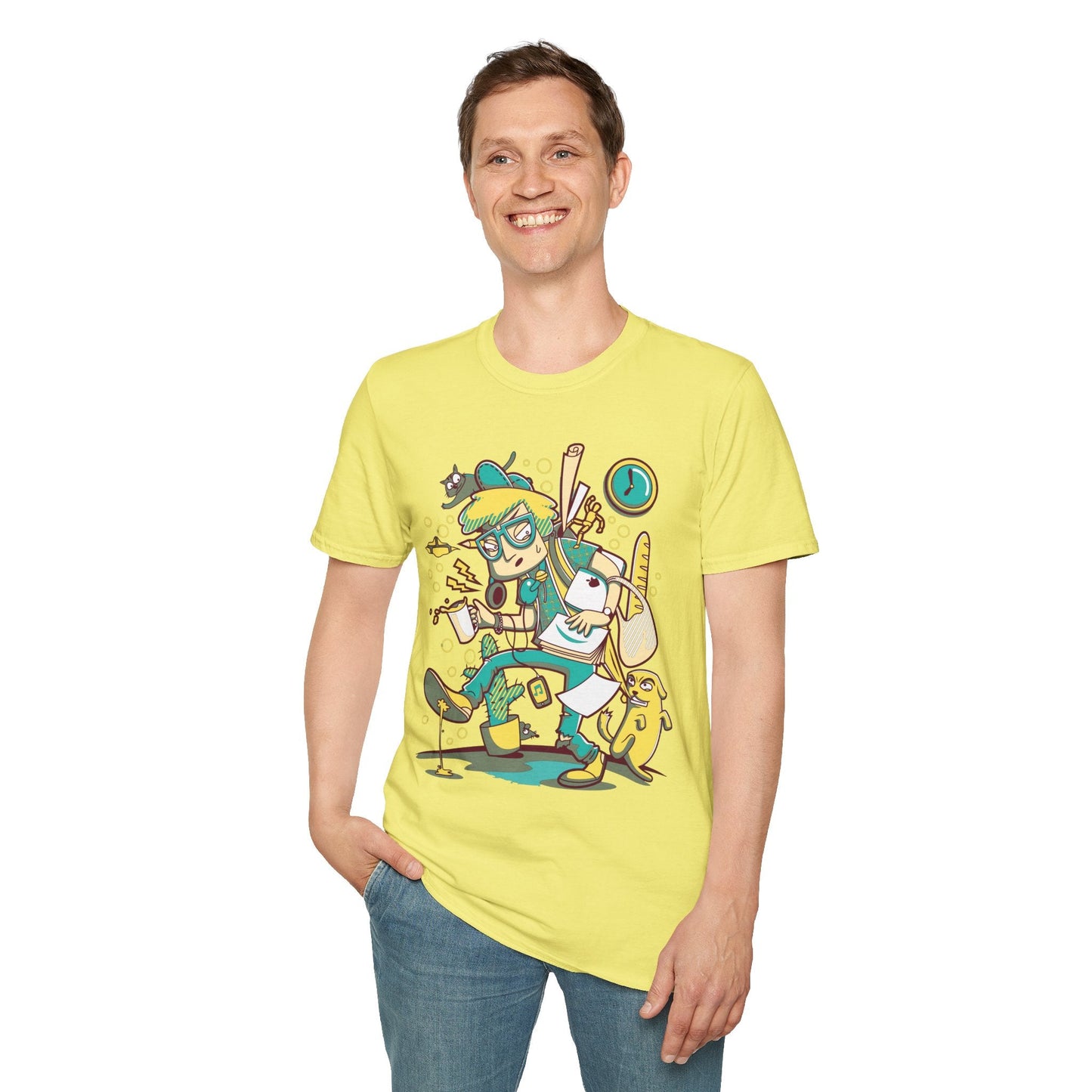 Cartoon T Shirt Animation T Shirt Funny Tee Shirt Unisex Gildan Softstyle 64000 Cotton Tee