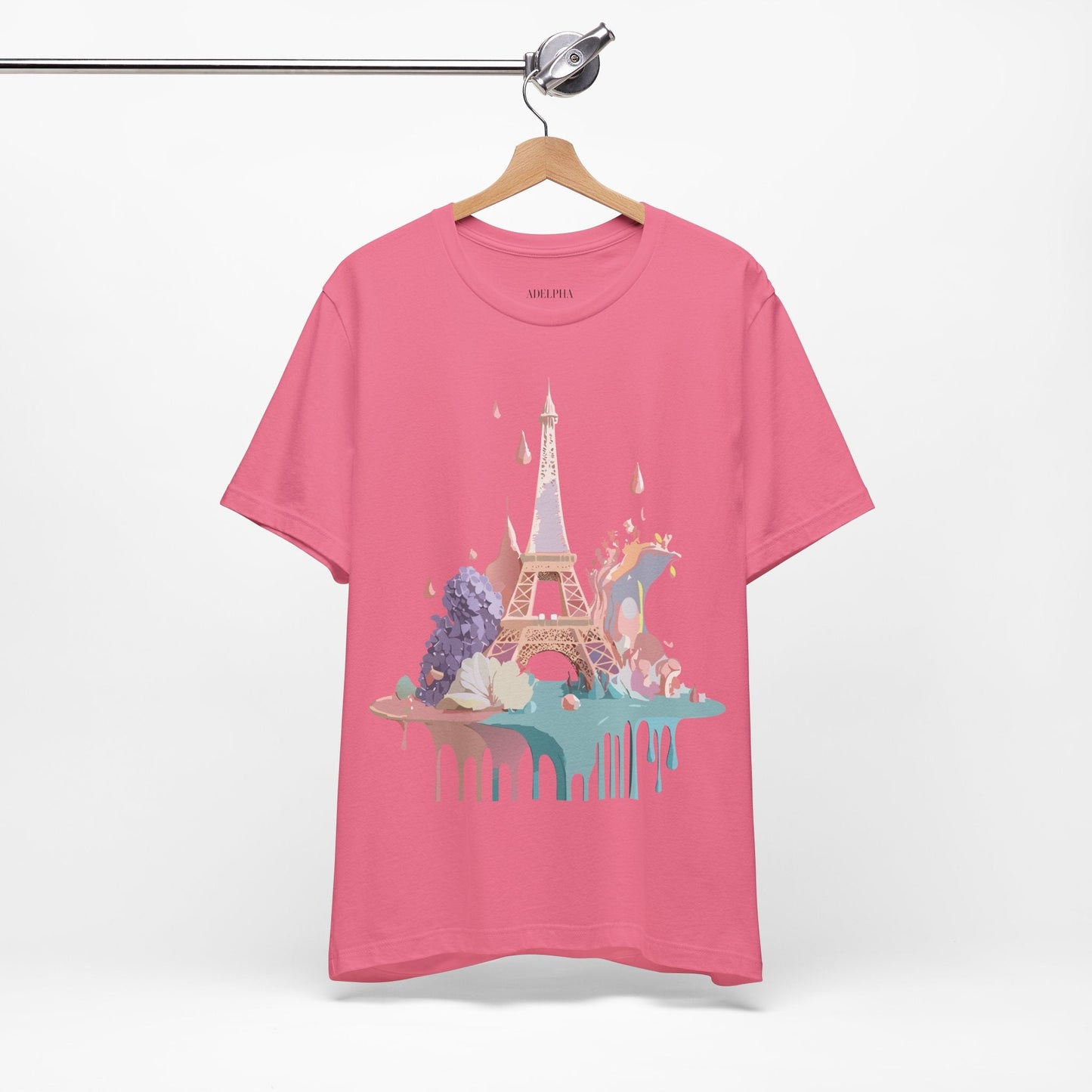 Paris Tourist Shirt Unisex Graphic Tee Vintage Inspired Artwork by Adelpha Short Sleeve Jersey