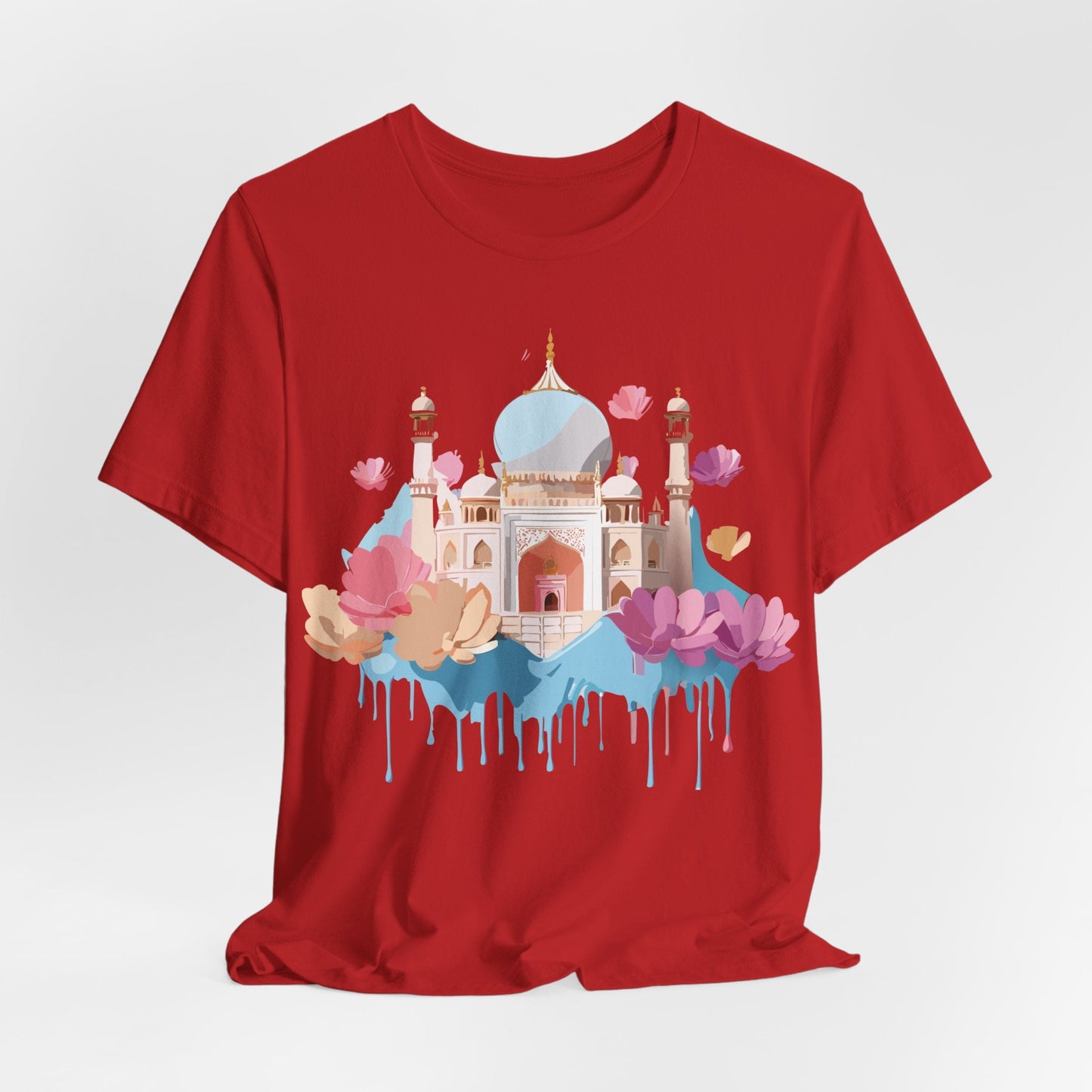 Unisex Taj Mahal Graphic Tee Tourist With Vintage Artwork For Travel Lovers