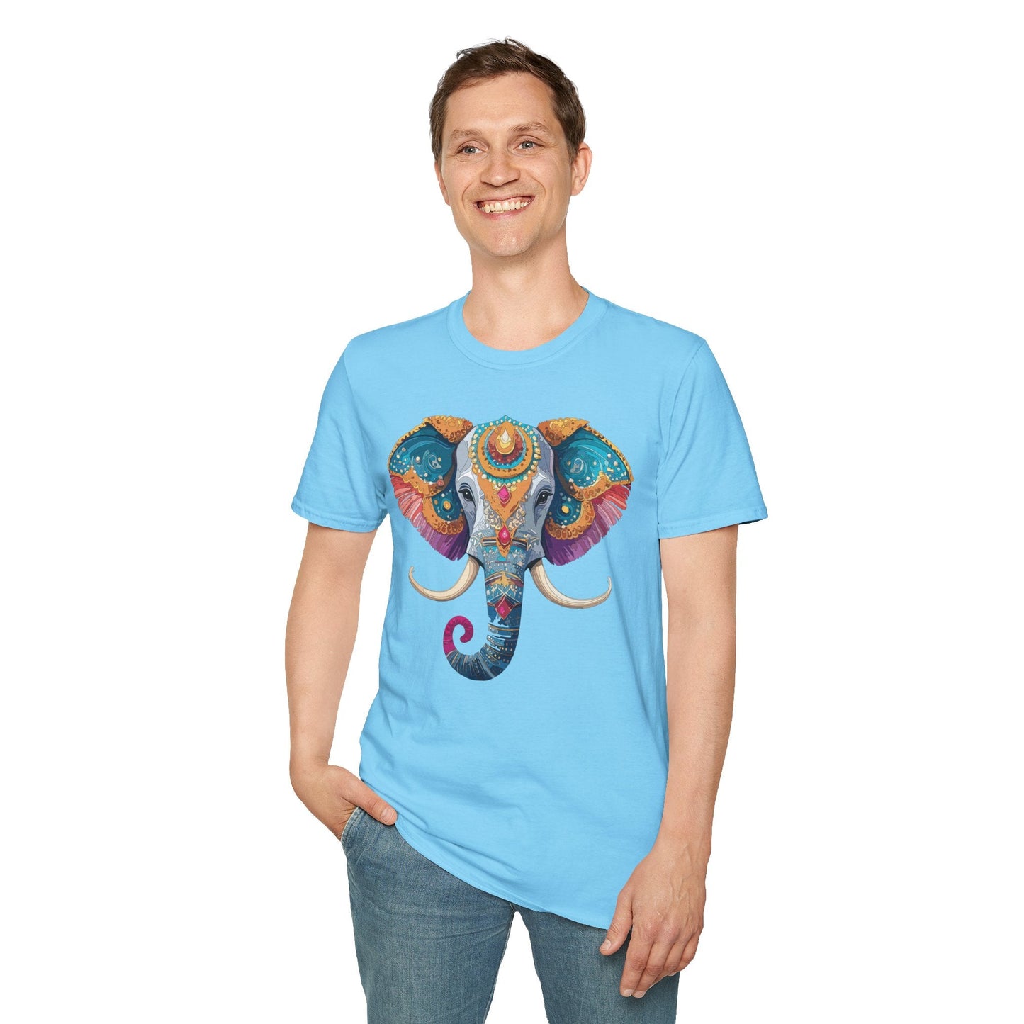 Elephant Shirt Unisex Elephant Tee Softstyle Cotton Gildan 64000 Animal Tee Graphic Elephant Tee