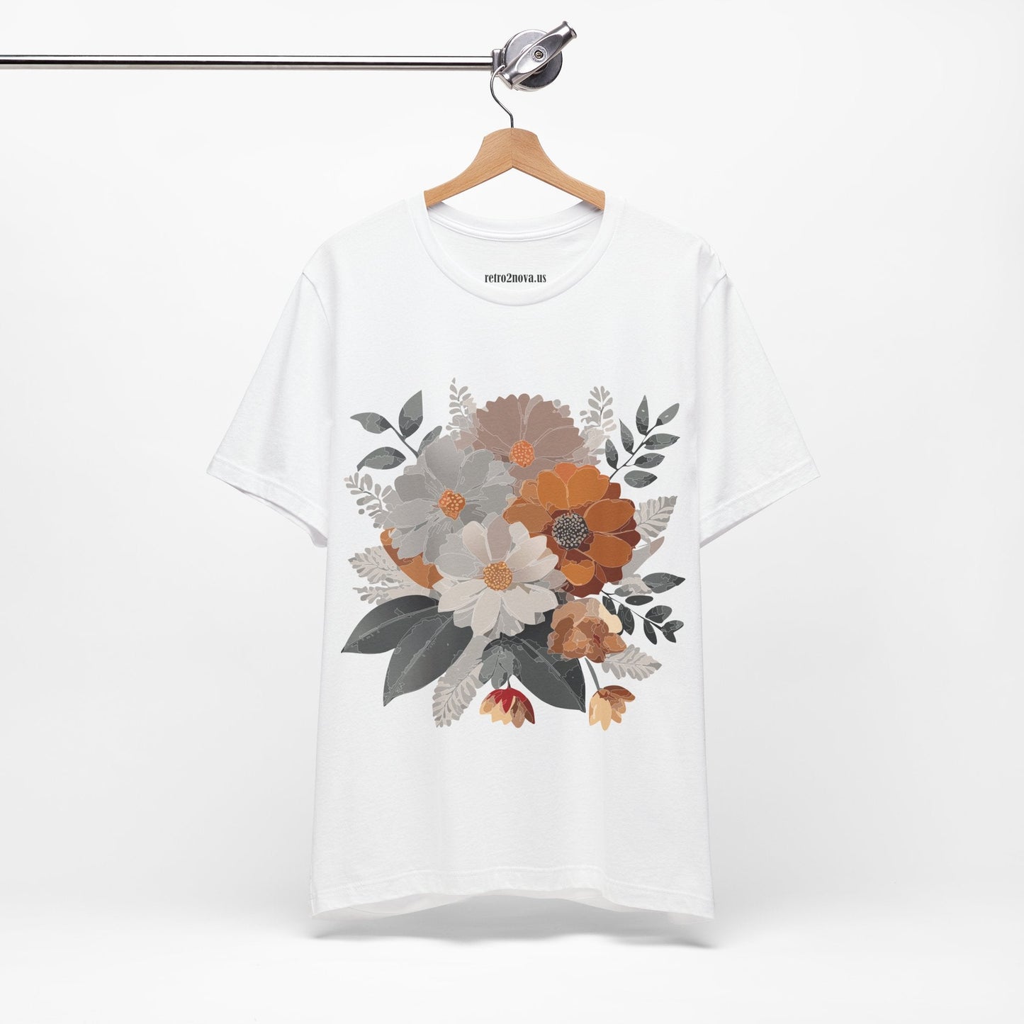 Flowers Shirt Floral Shirt Unisex Tee Lightweight Jersey Short Sleeve Floral Print Free Shipping