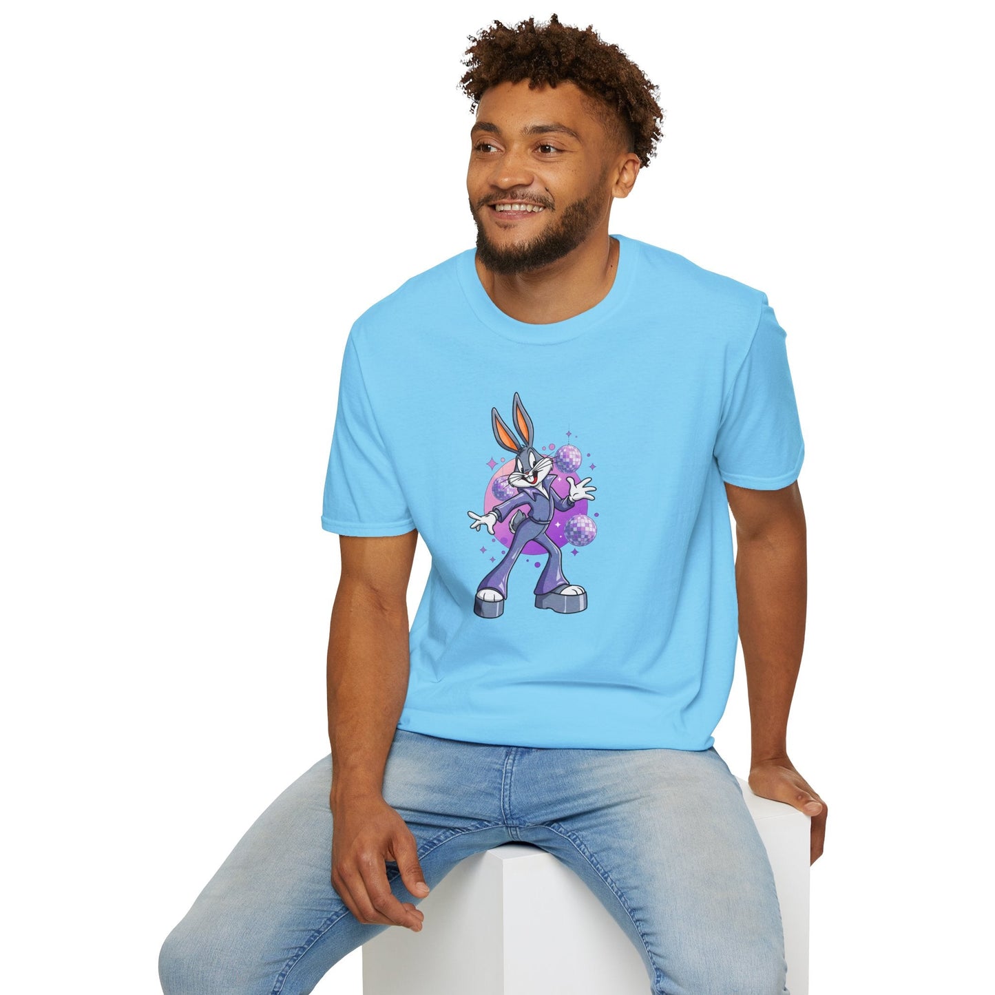 Bugs Bunny Unisex T Shirt Cartoon Animation Tee Gildan Softstyle 64000 Cotton Tee