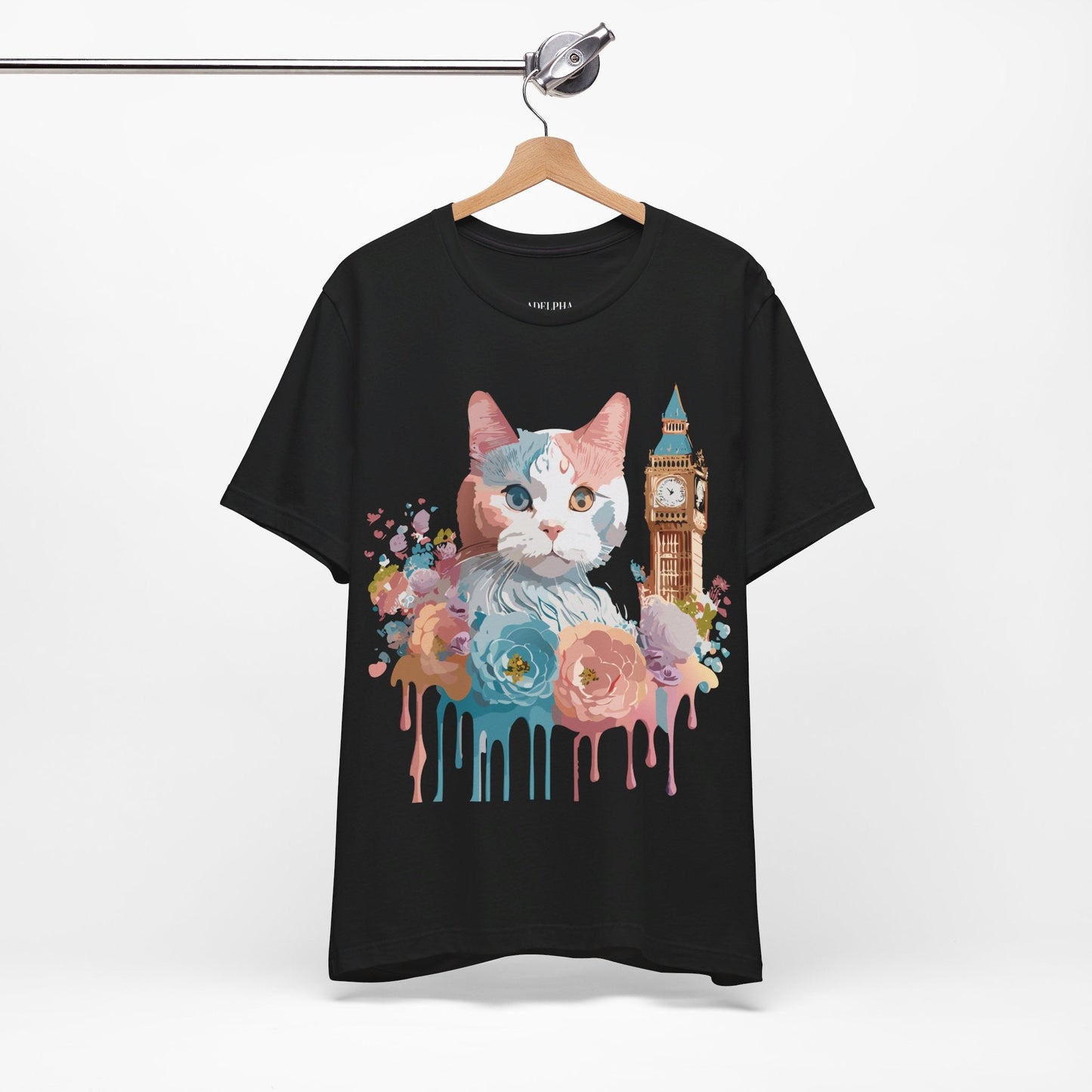 Unisex Cat Graphic Tee With Vintage Inspired Art By Adelpha Brand
