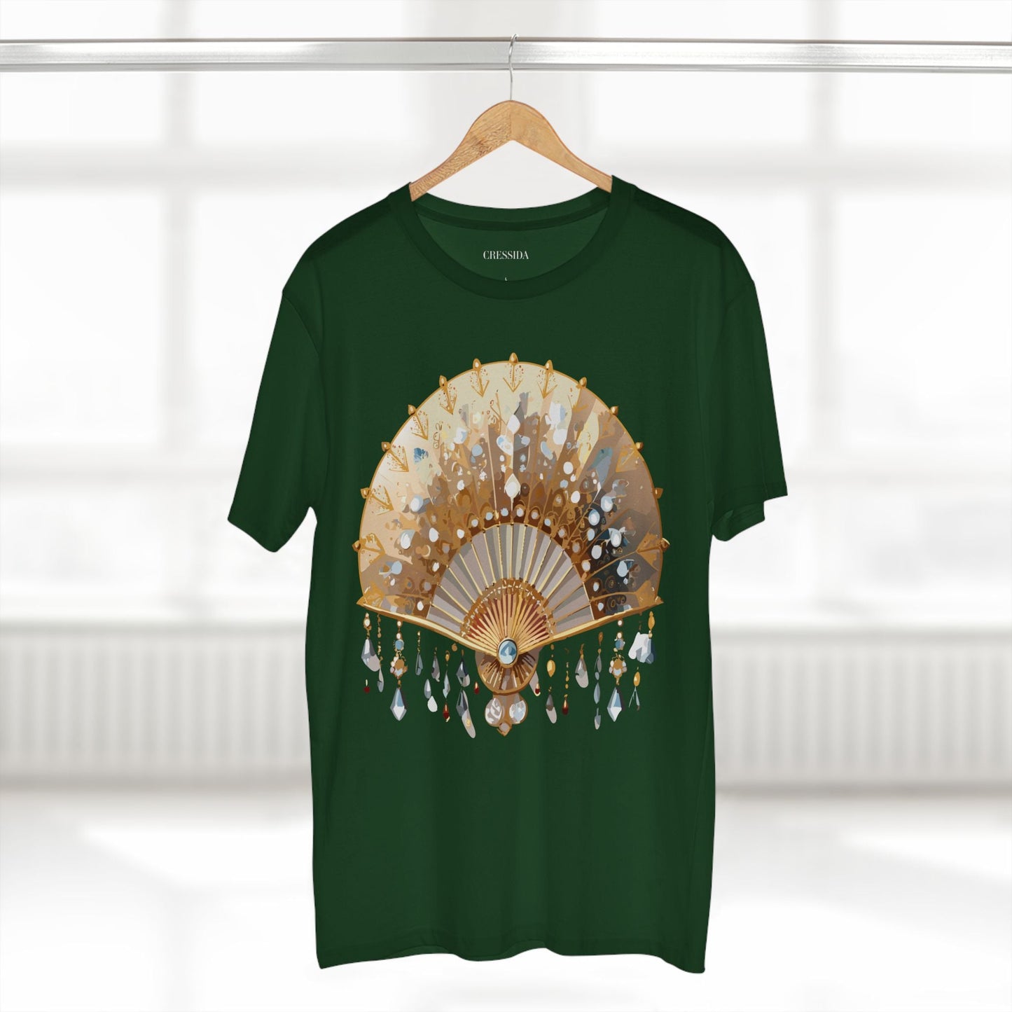 Antique Fan Graphic Design T-Shirt Unisex 100 Cotton Floral Carnival Artwork Tee 15