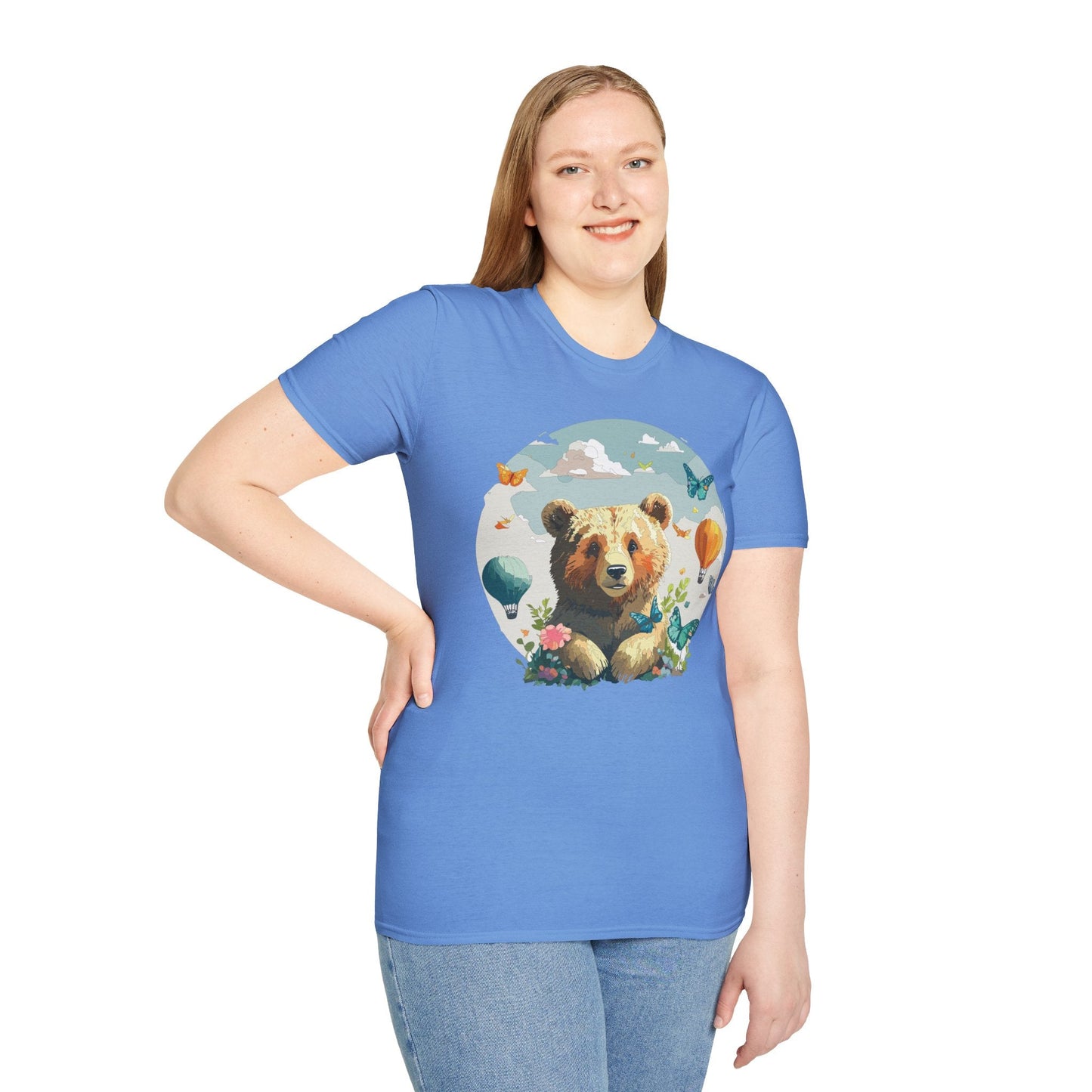 Bear T Shirt Unisex Teddy Bear Tee Softstyle 64000 Breathable Everyday Wear For All Ages