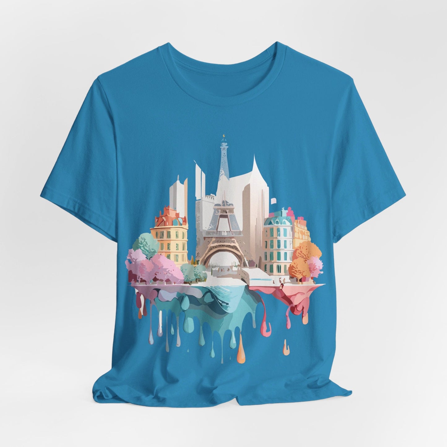 Paris Tourist Graphic Tee Unisex Jersey Short Sleeve by Art Design Vintage Inspired