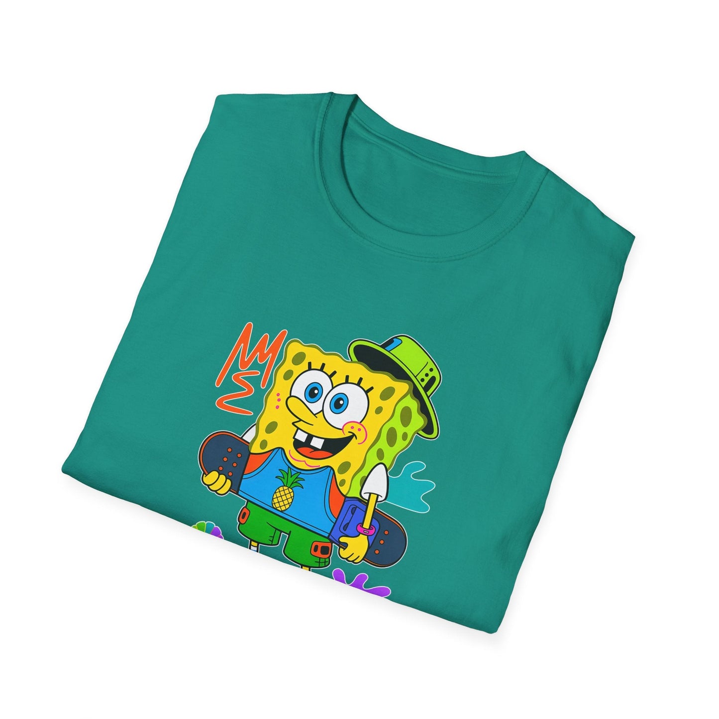 Unisex Cartoon T Shirt With Animals Animation Tee Softstyle Gildan 64000 Cotton Fabric