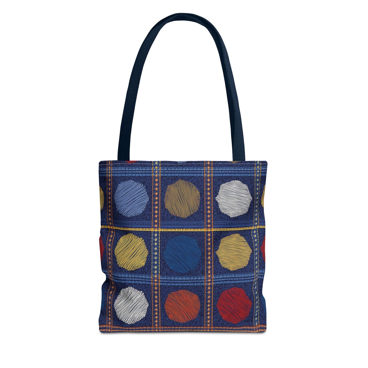 Denim Fabric Imitation Print Unisex Canvas Bag Poly Spun 3 Sizes Tote Bag 186