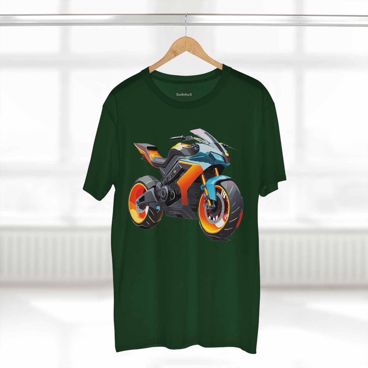 Moto Bike Graphic Unisex 100 Cotton Staple Tee 29