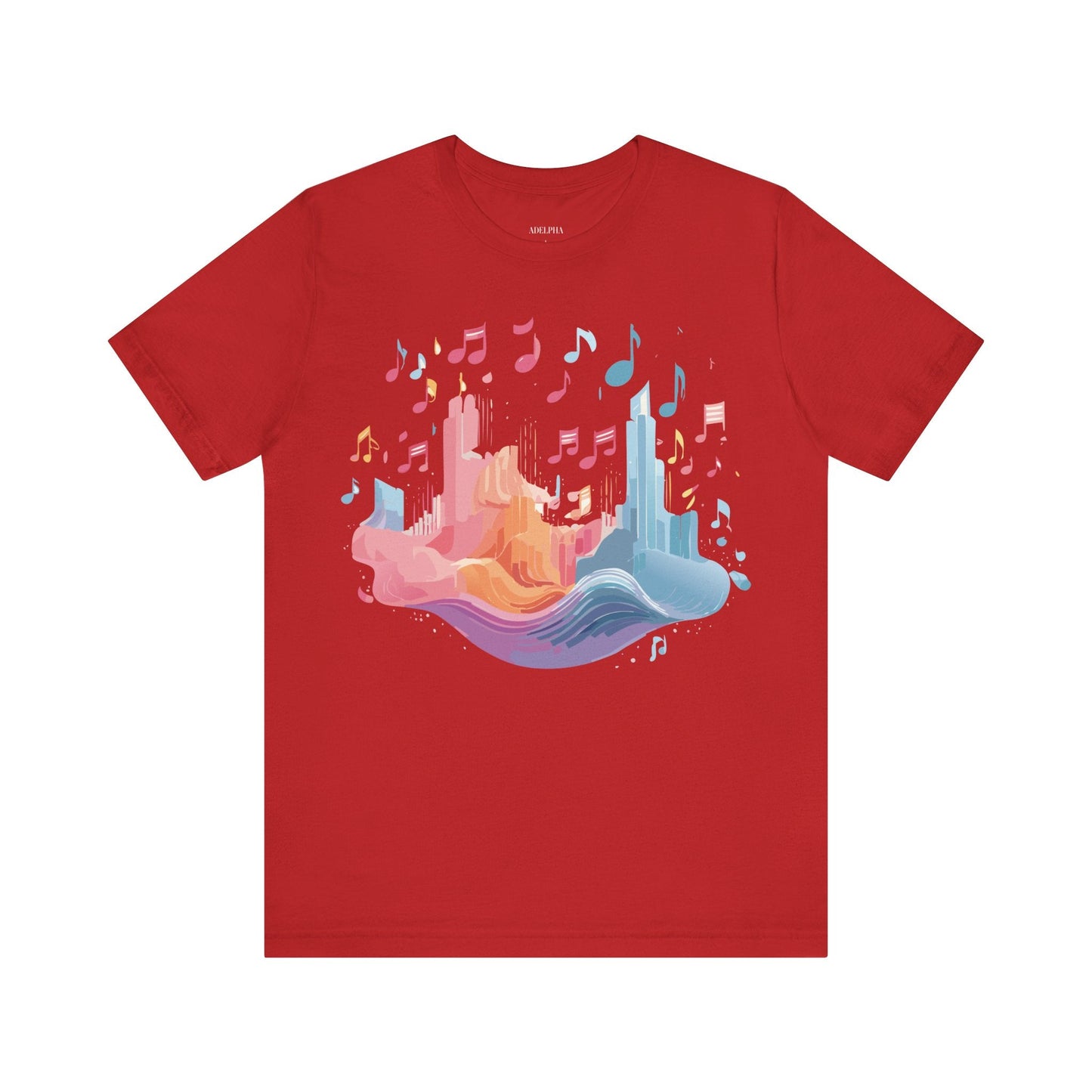 Music Graphic Unisex 100 Cotton Vintage Art with Musical Elements Tee 23