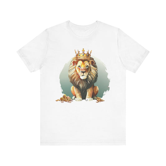 Regal Lion Short Sleeve Tee, Animal Shirt, Lion Tee, Unisex Top, Birthday Gift, Shirt with Animal design