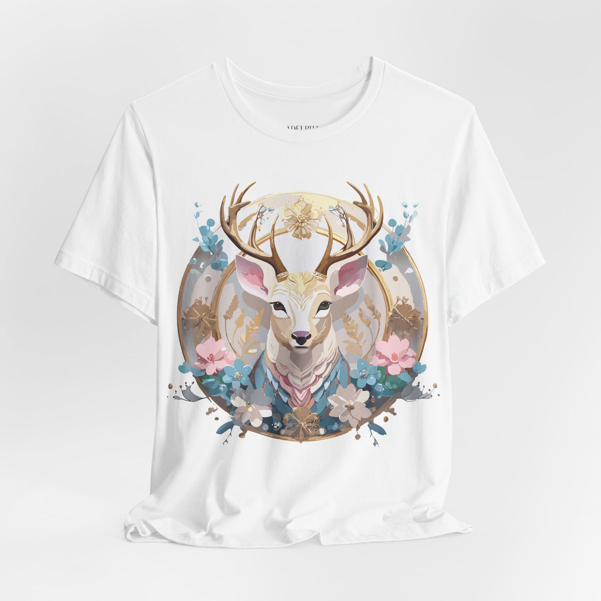 Medallion Graphic Unisex Cotton Bella+Canvas Tee with Floral Art Design m59