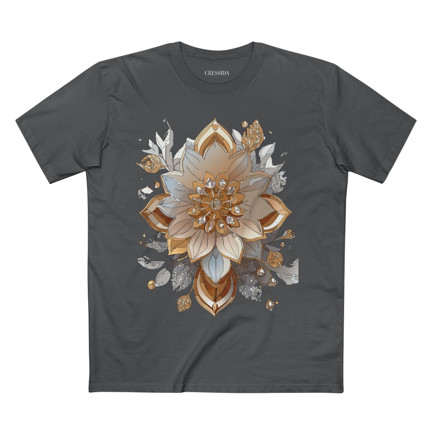 Floral Graphic T-Shirt Unisex 100 Cotton Art Design with Antique Flowers Tee 2