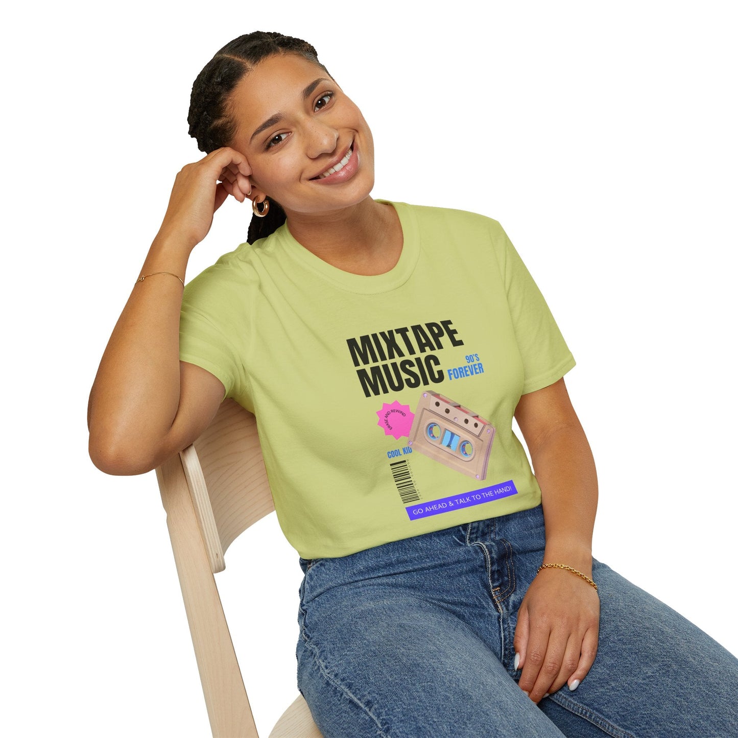 Mixtape Music Vintage Cassette T-Shirt Unisex Cotton Retro Audio Graphic Tee