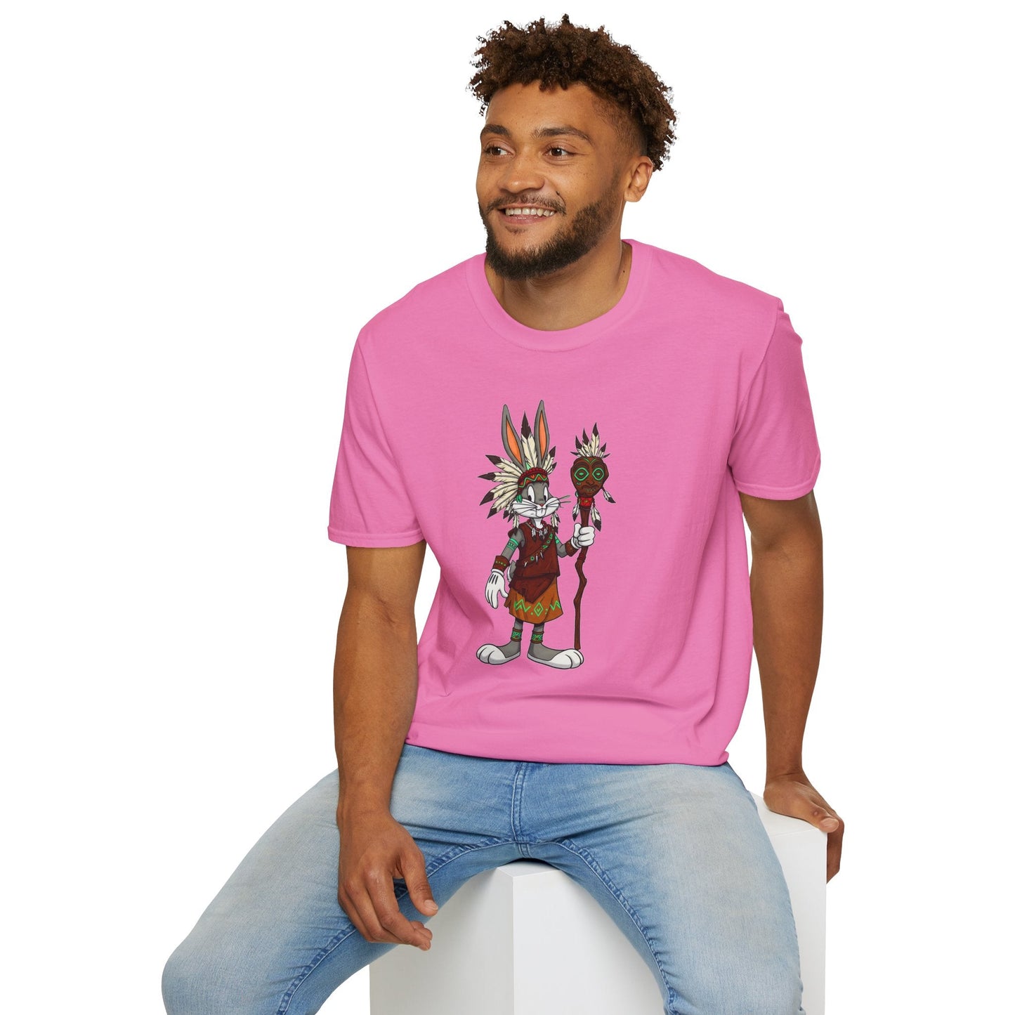 Bugs Bunny T Shirt Unisex Cartoon Character Design Gildan Softstyle 64000 Tee All Sizes