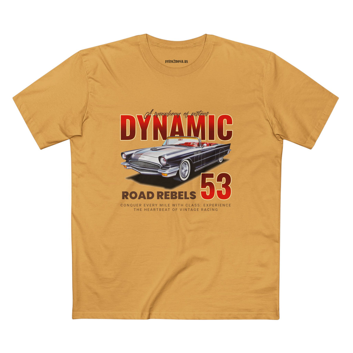 Retro Car Vintage Graphic Tee Staple Unisex 100 Cotton Tee Shirt - RC-15