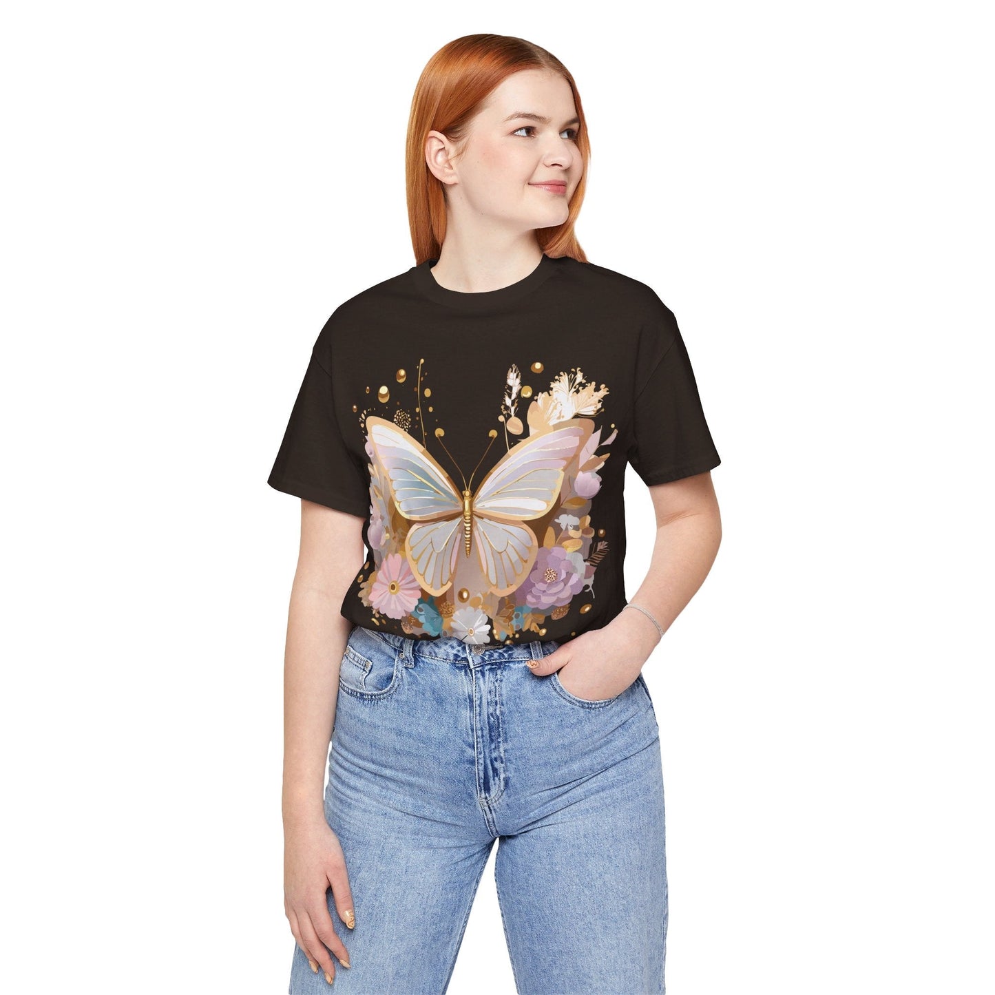 Unisex Graphic Tee With Adelpha Artwork Vintage Butterfly Inspired Art Design Tee