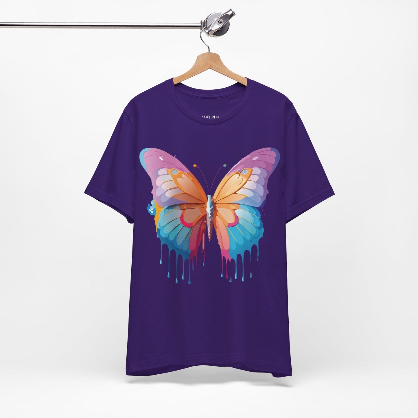 Butterfly Graphic Unisex 100 Cotton Lightweight Vintage Design Jersey Tee 90