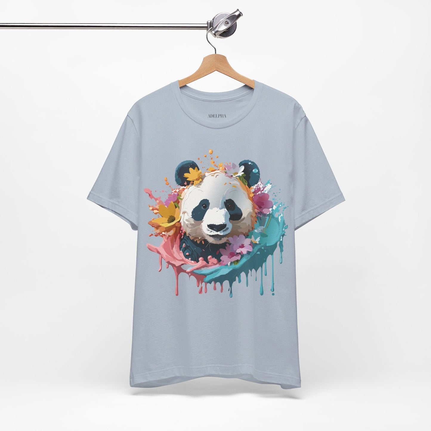 Panda Graphic Tee Unisex Jersey Short Sleeve Art Design Shirt By Adelpha Premium Casual Wear