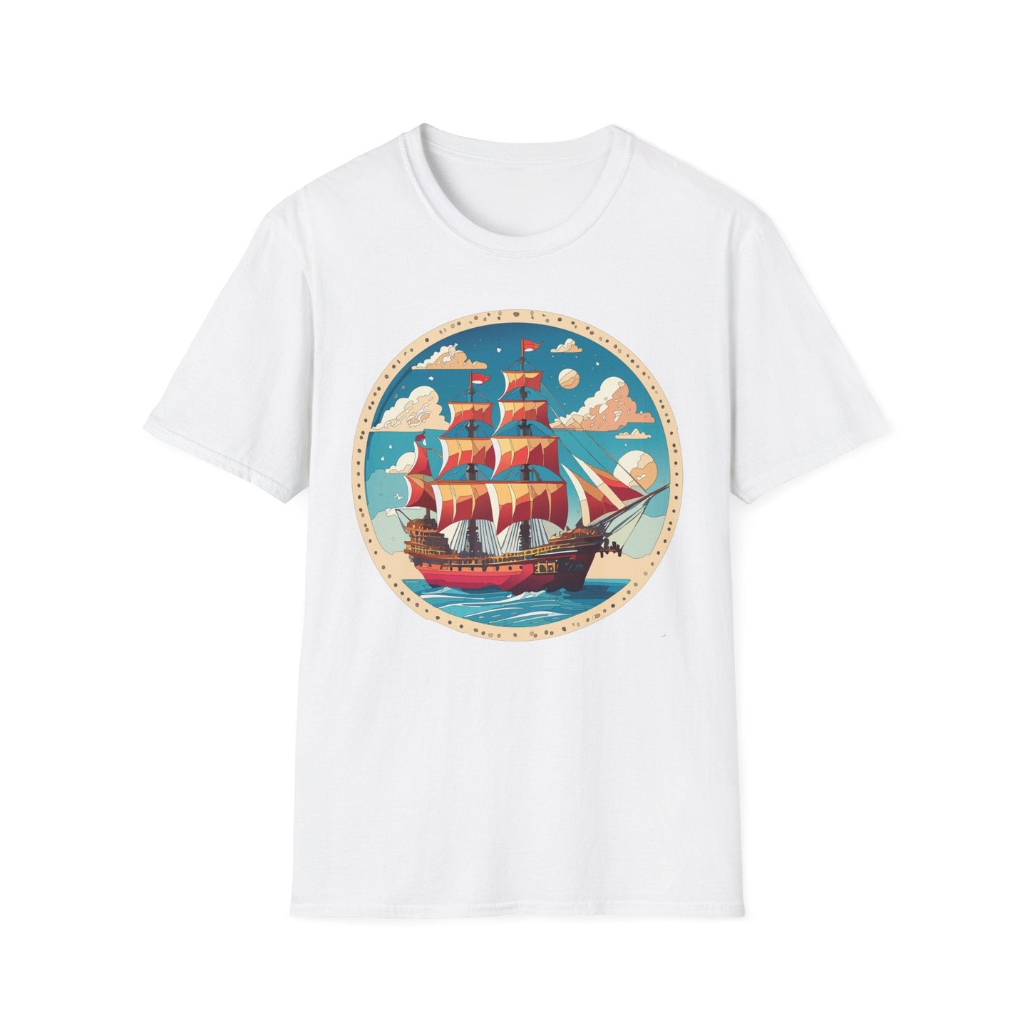 Unisex Ship T Shirts Frigate T Shirts Vessel Tee Shirt Gildan Softstyle 64000 Premium Cotton