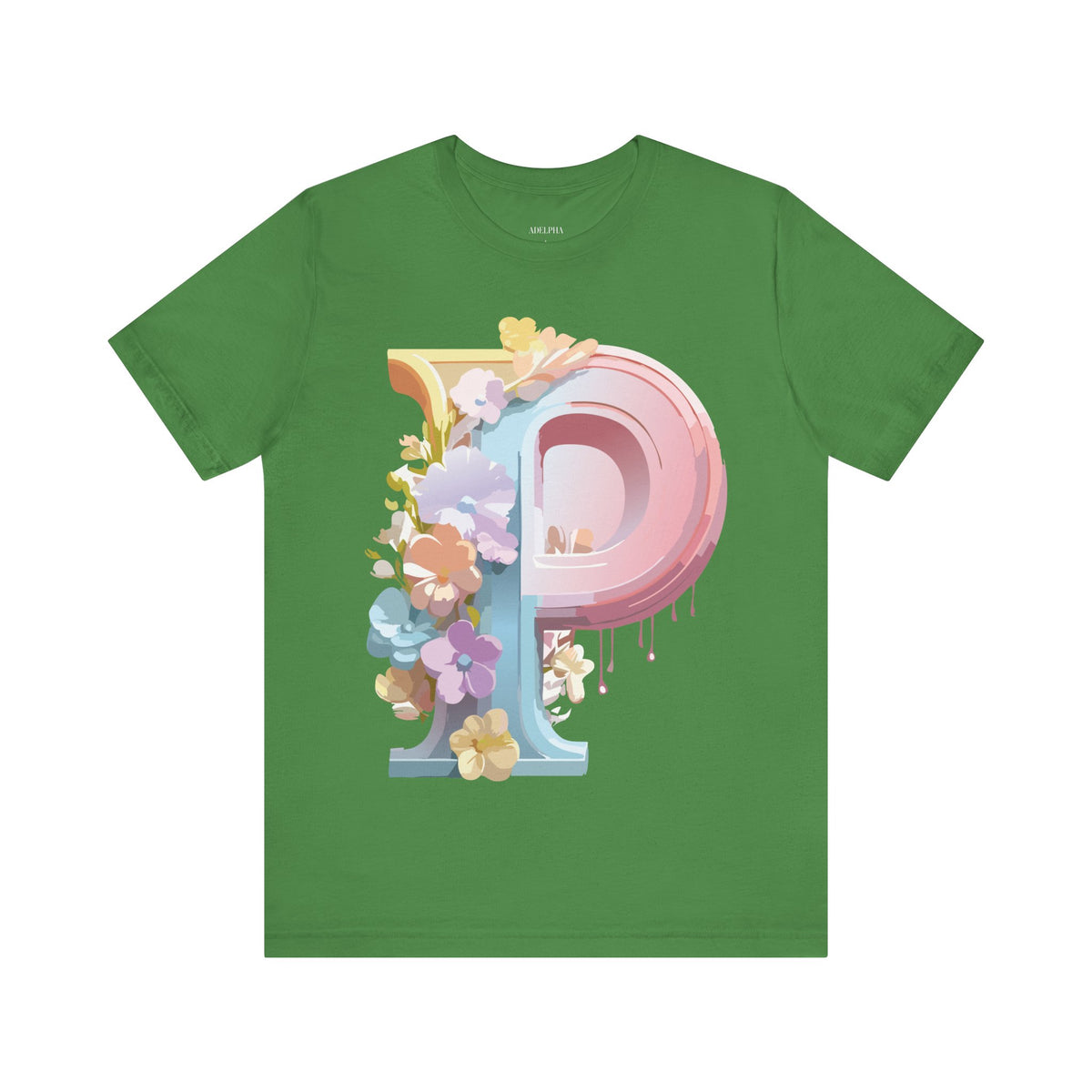 Letter P Graphic Unisex Cotton Bella+Canvas Tee with Art Letter Design