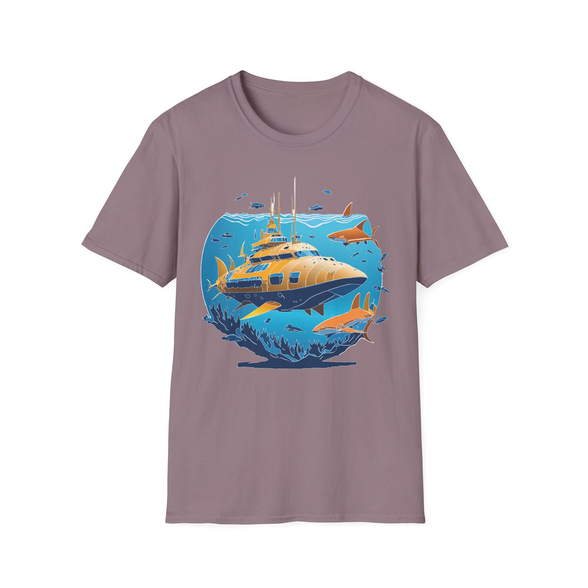 Ocean U boat Graphic Tee Gildan Unisex 100 Cotton Tee Shirt h40