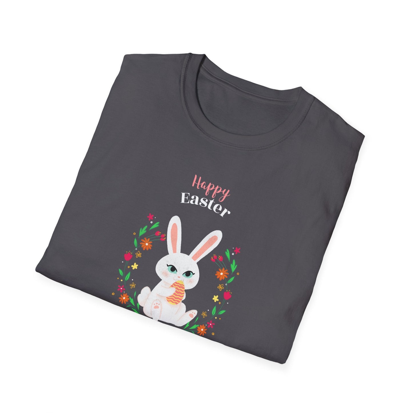 Easter Bunny T Shirt Unisex Gildan Softstyle Tee 100 Percent Ring Spun Cotton Easter Design
