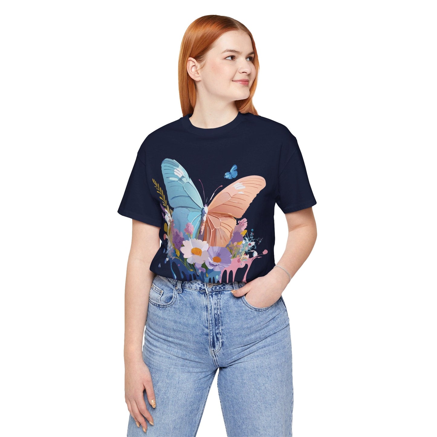 Butterfly Graphic Tee Adelpha Unisex Short Sleeve Art Design