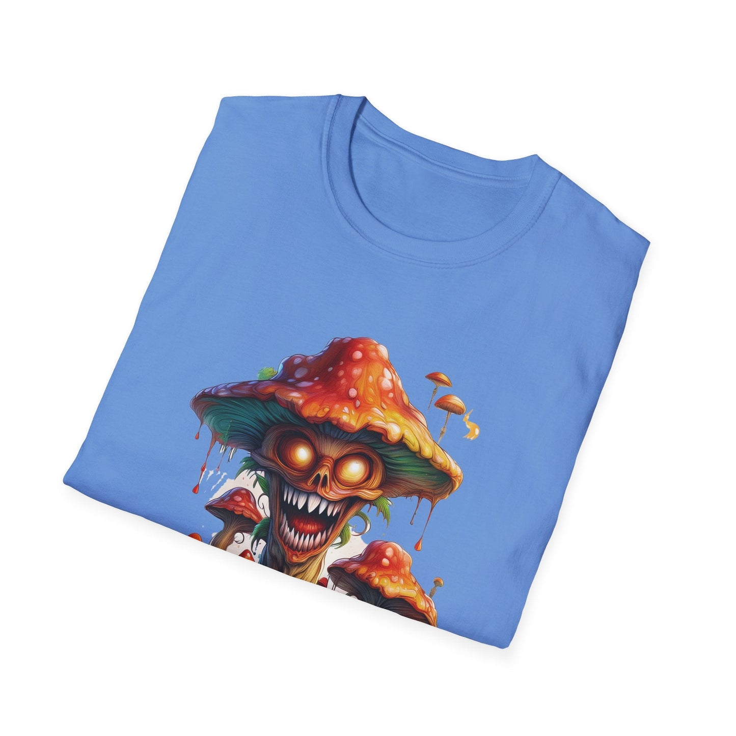 Mashroom Tee Shirt Unisex Softstyle 64000 100% Ring Spun Cotton with Funny Mushroom Artwork
