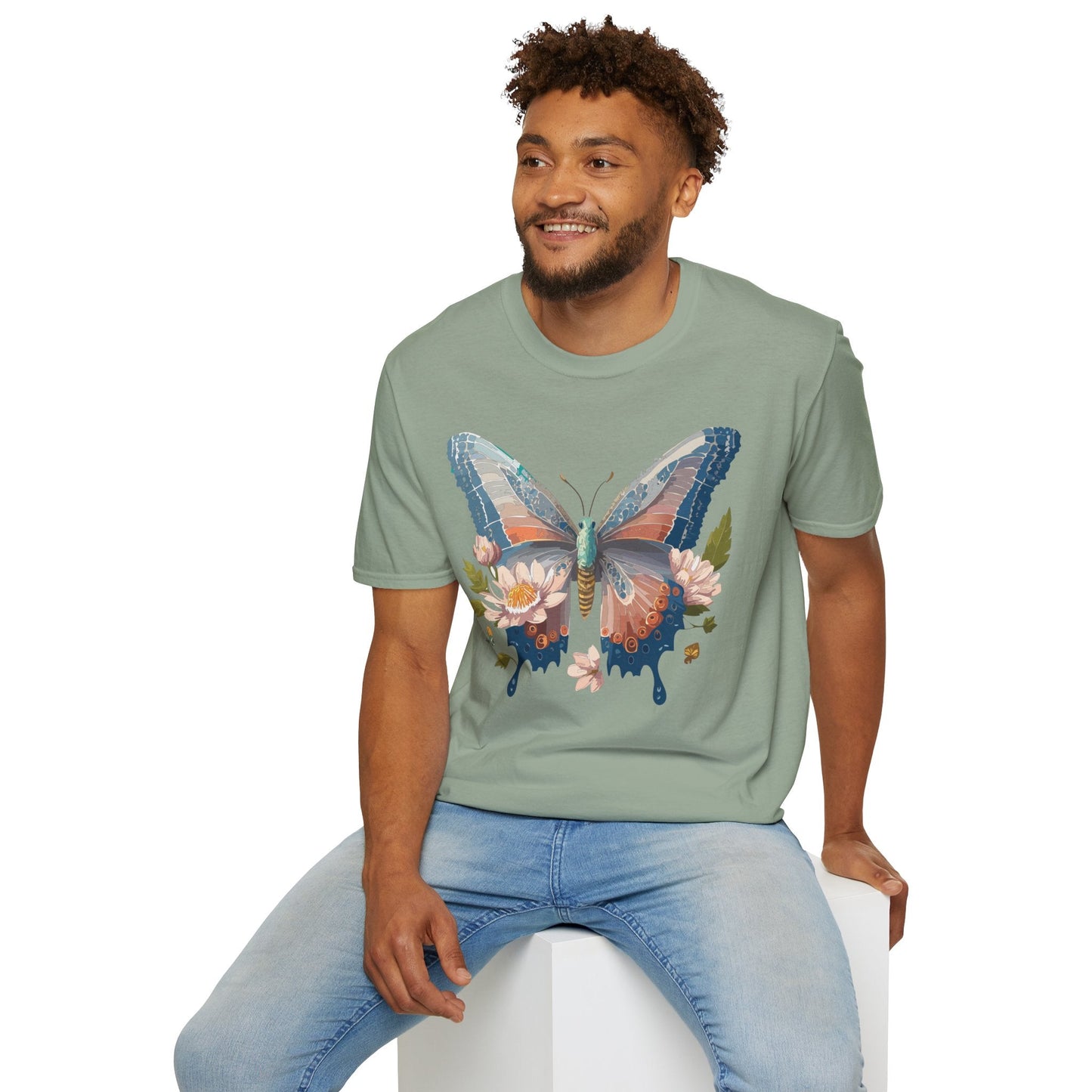 Butterfly Shirt Unisex T Shirt Monarch Design Softstyle 64000 Ring Spun Cotton Tee