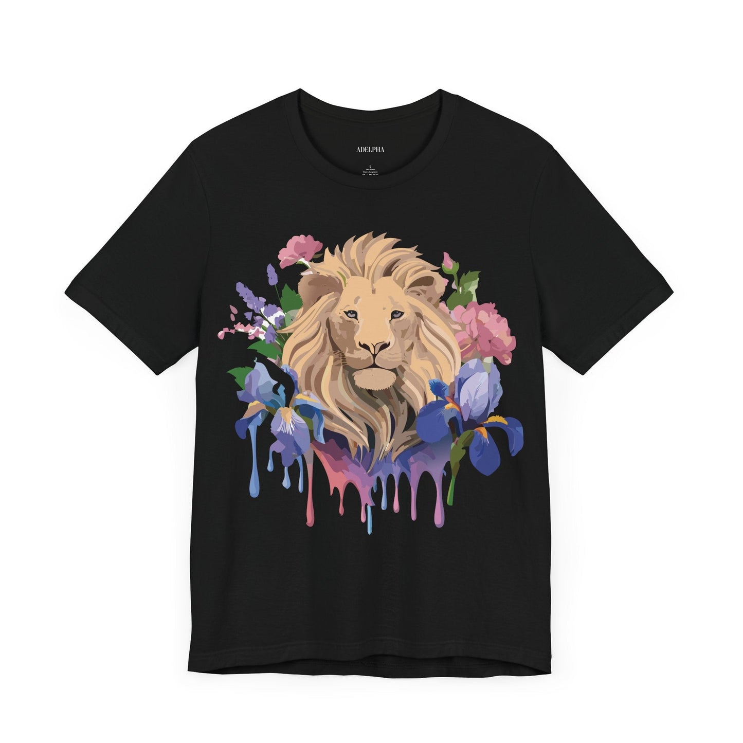 Adelpha Lion Shirt Unisex Graphic Tee Short Sleeve Vintage Style Lion Design Artwork