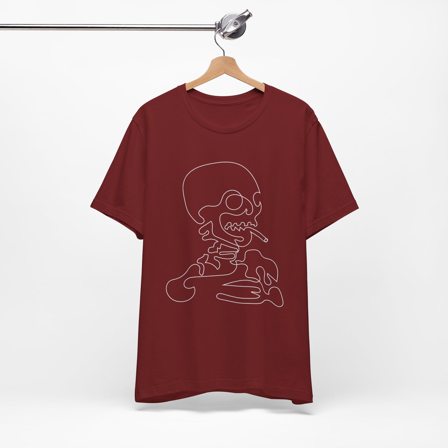 Unisex Cotton Tee Shirt with Skull